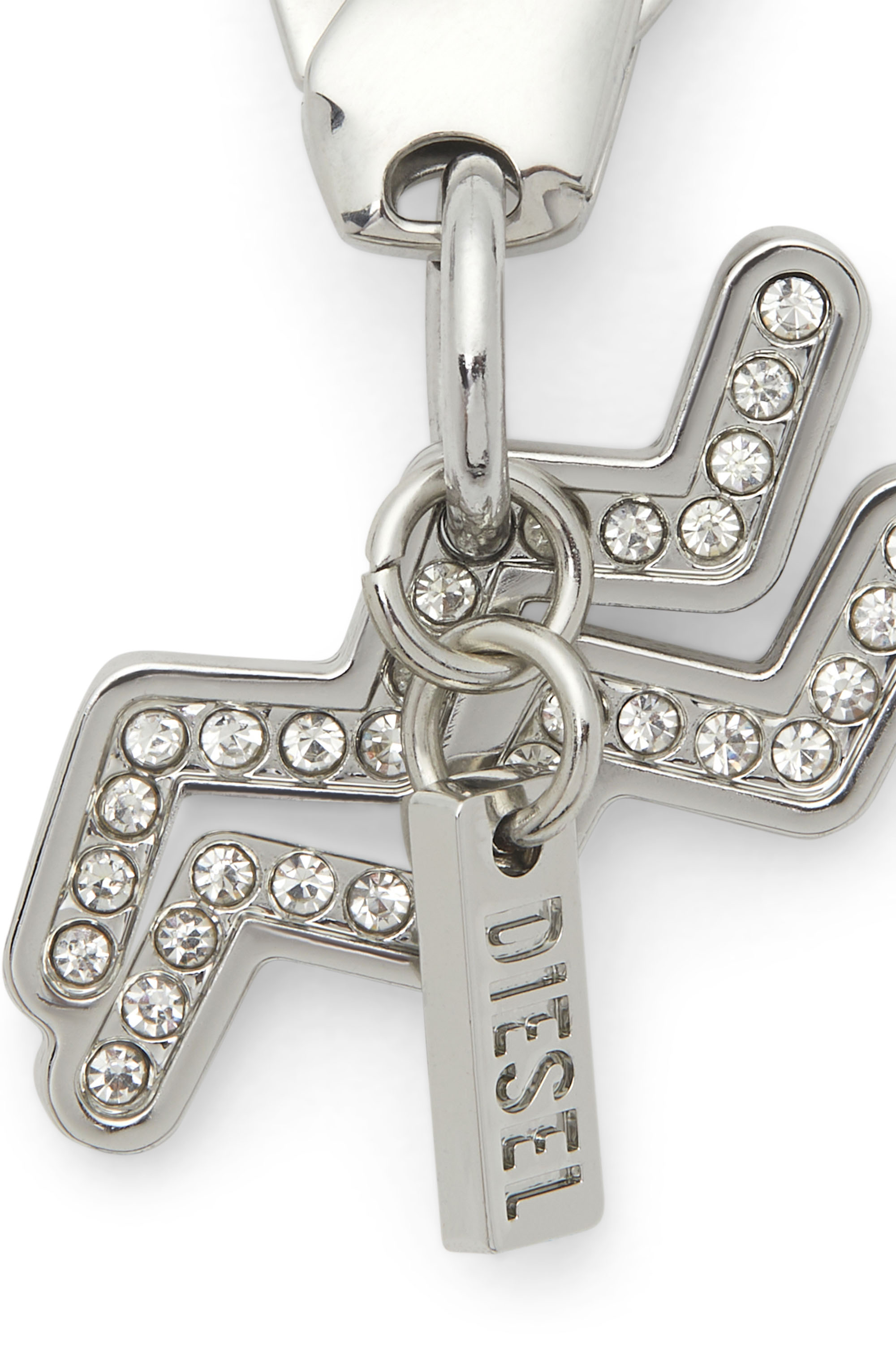 Diesel - CHARM ACQUARIUS, Unisex's Metal Aquarius charm with rhinestones in Silver - 2