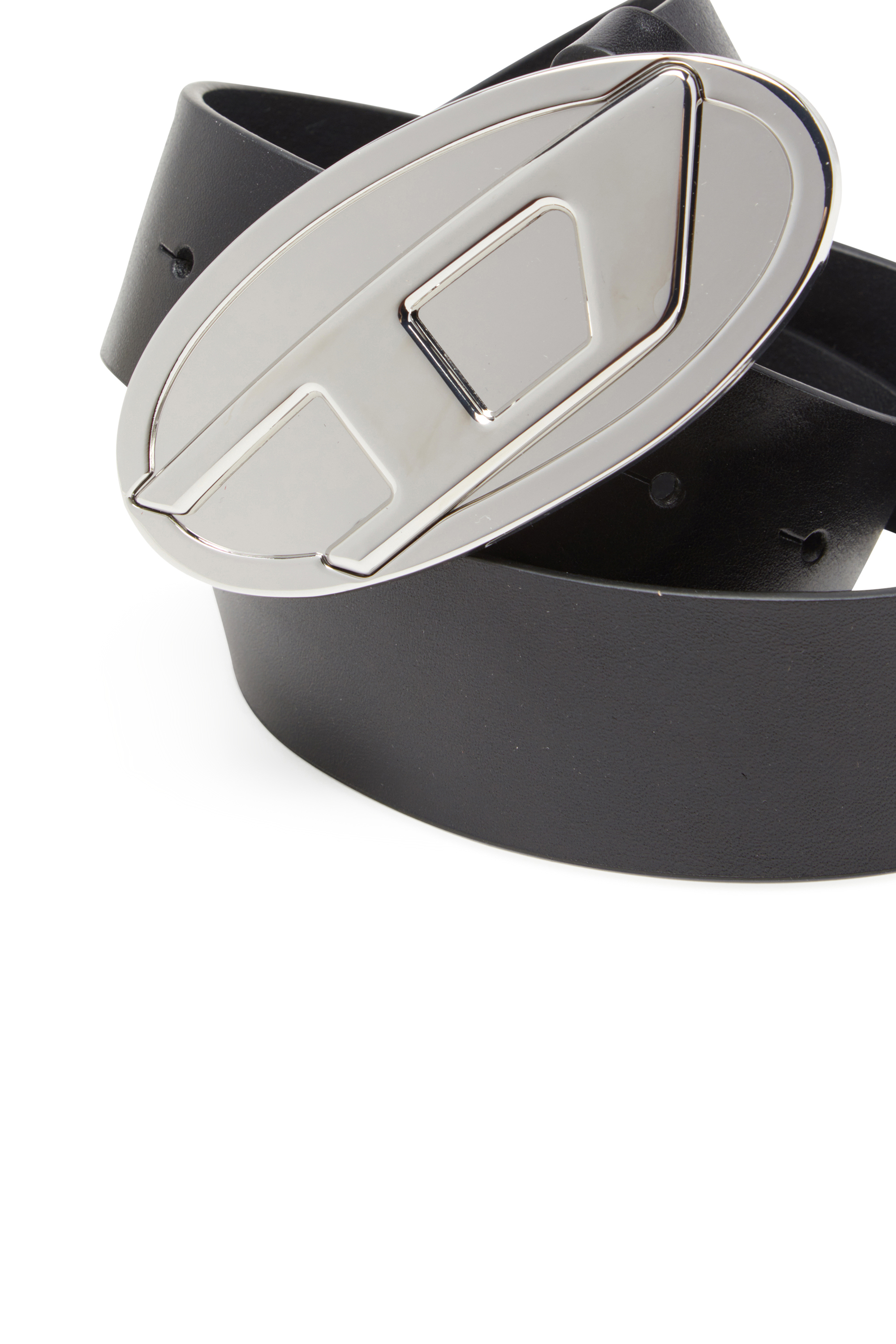 B-1DR 2.0, Black Diesel - B-1DR 2.0, Woman's 4cm leather belt with Oval D plaque in Black - 3