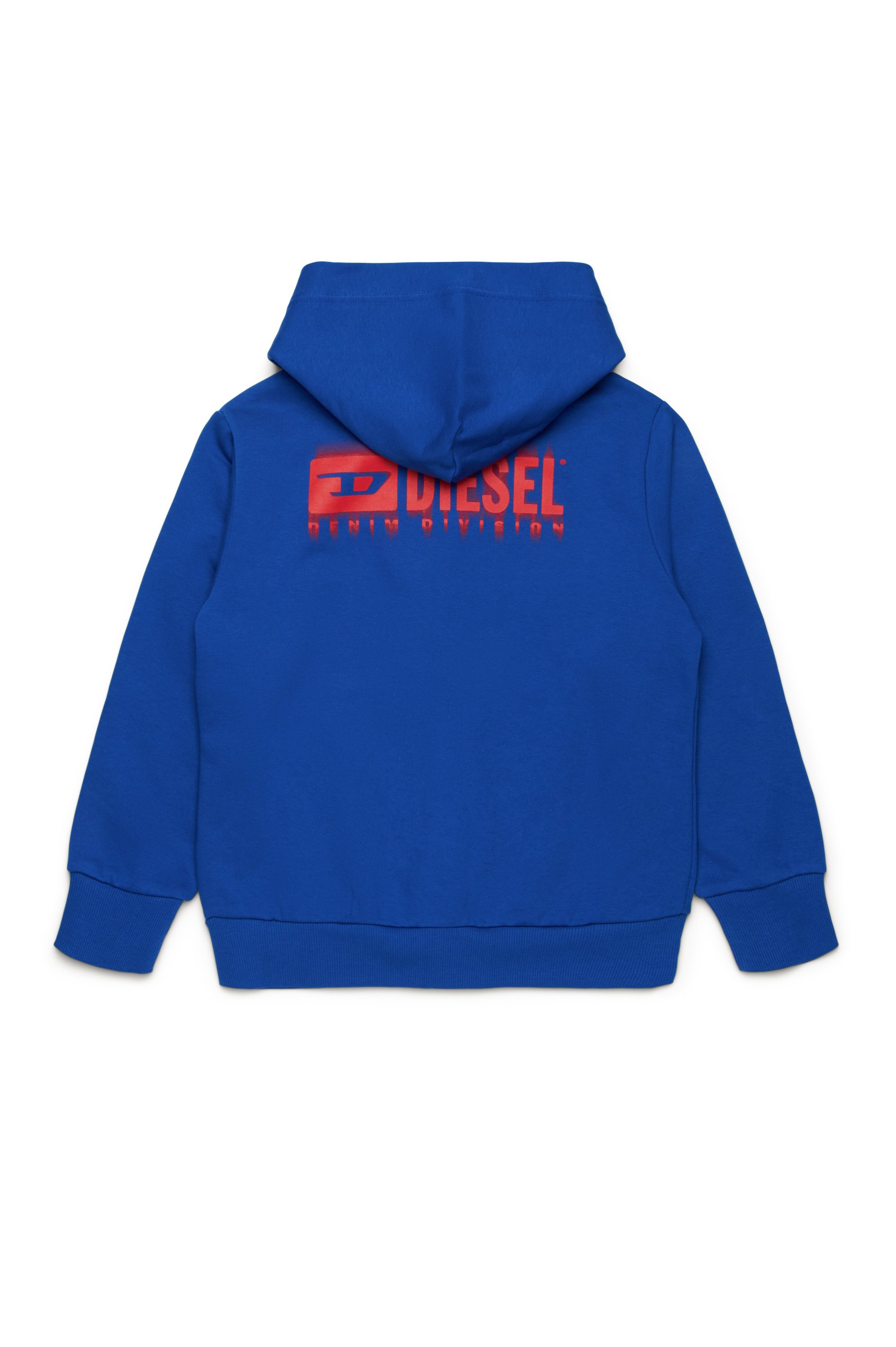 Diesel - SVOUGZIP OVER, Man Zip-up hoodie with smudged logo in Blue - Image 2