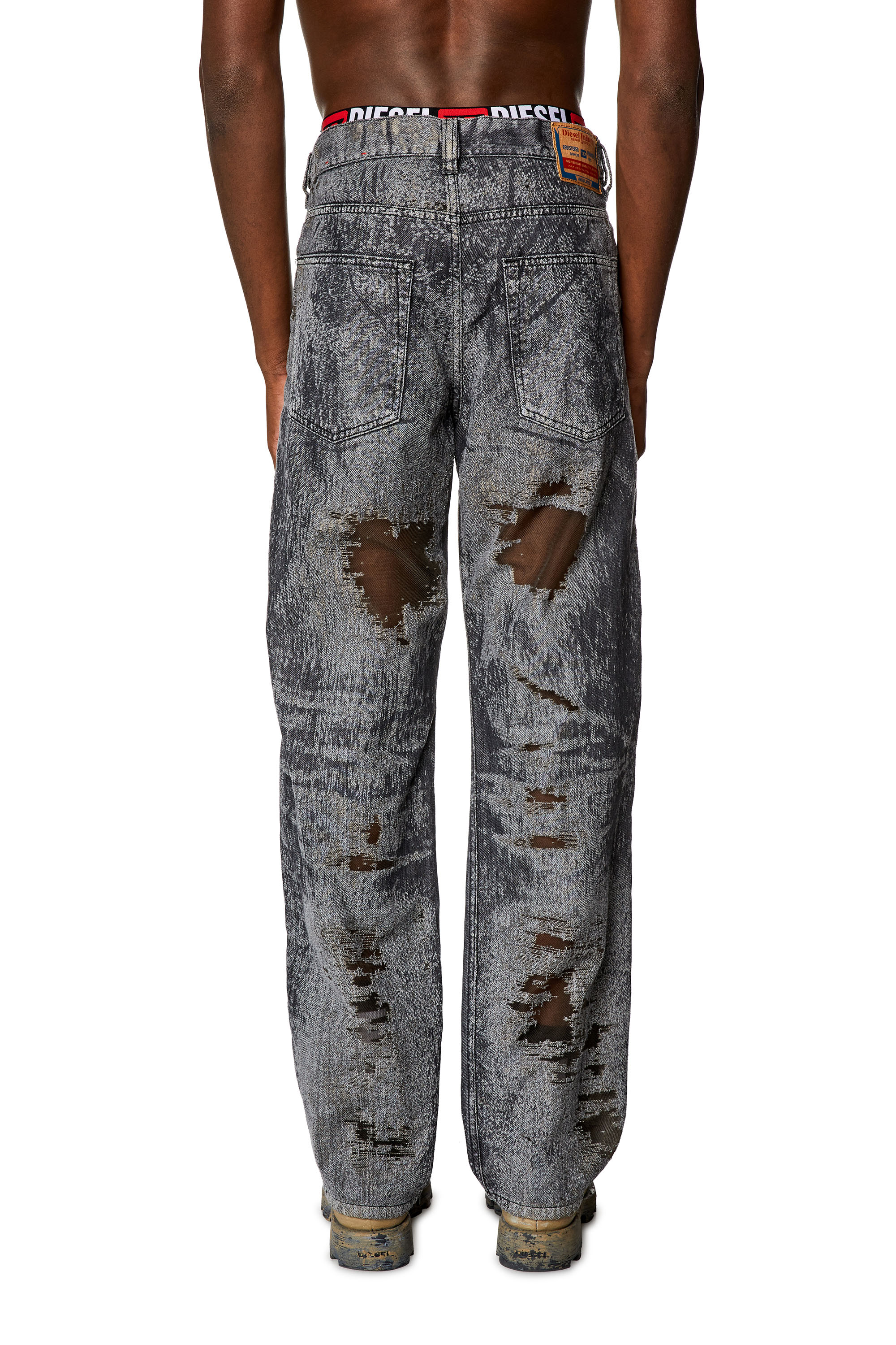 Diesel - Straight Jeans 2010 D-Macs 007T7, Black/Dark grey - Image 3