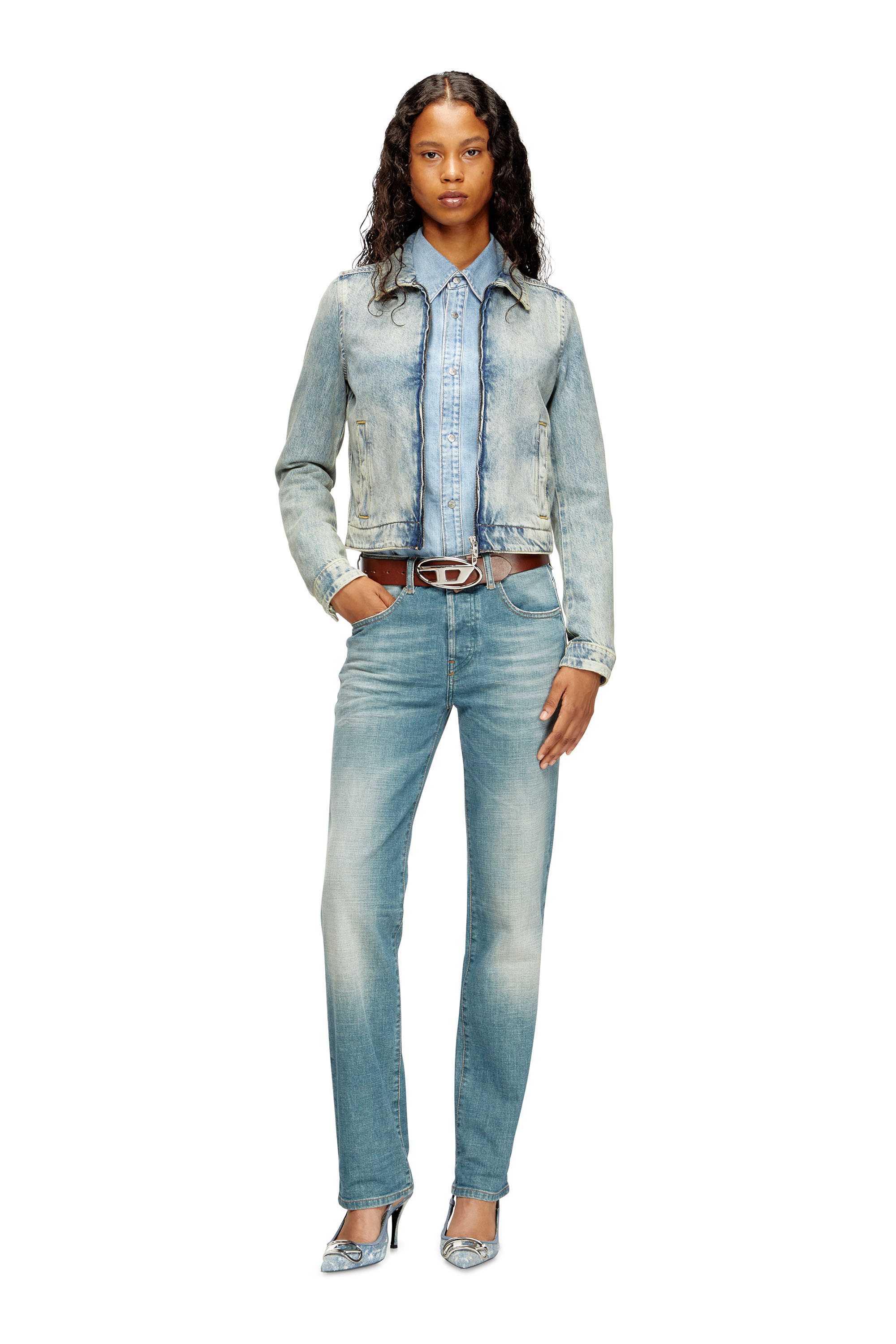 Diesel - Woman's Regular Jeans 1989 D-Mine 09M58, Medium blue - 2