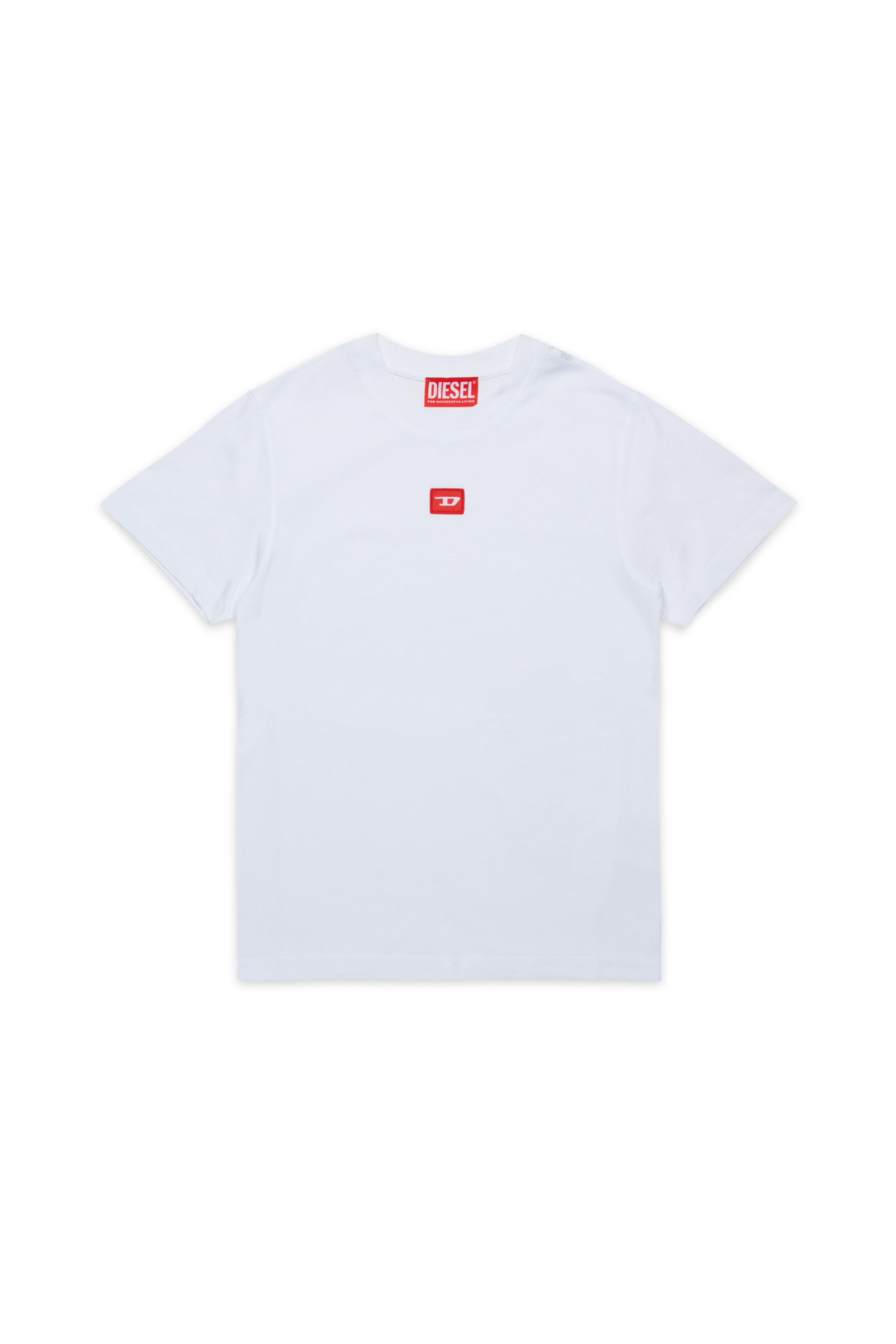 Diesel - TXDIEGO, Man's Cotton T-shirt with patch in White - 1