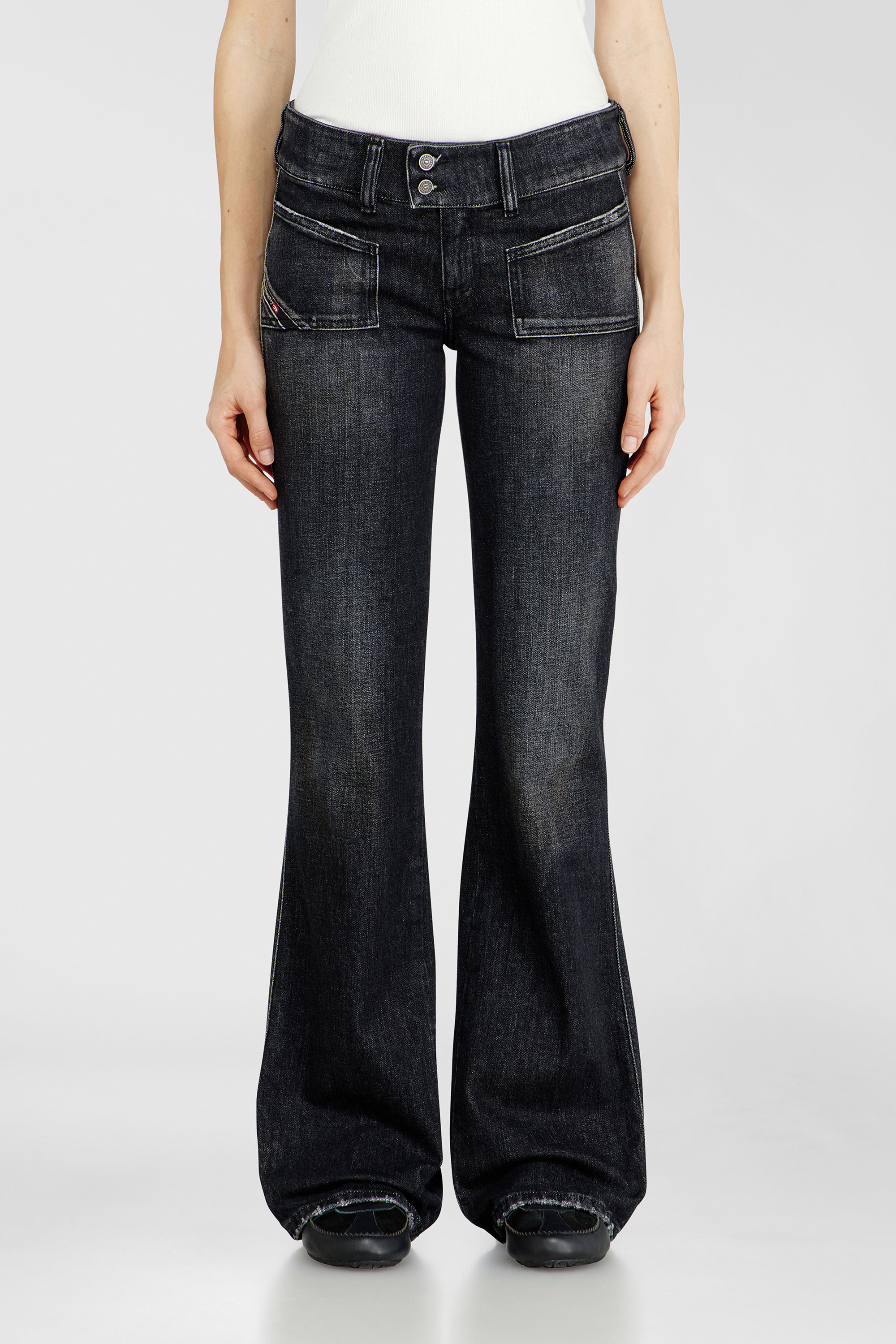 Diesel - Woman's Bootcut Jeans D-Hush 09N50, Black/Dark grey - 4