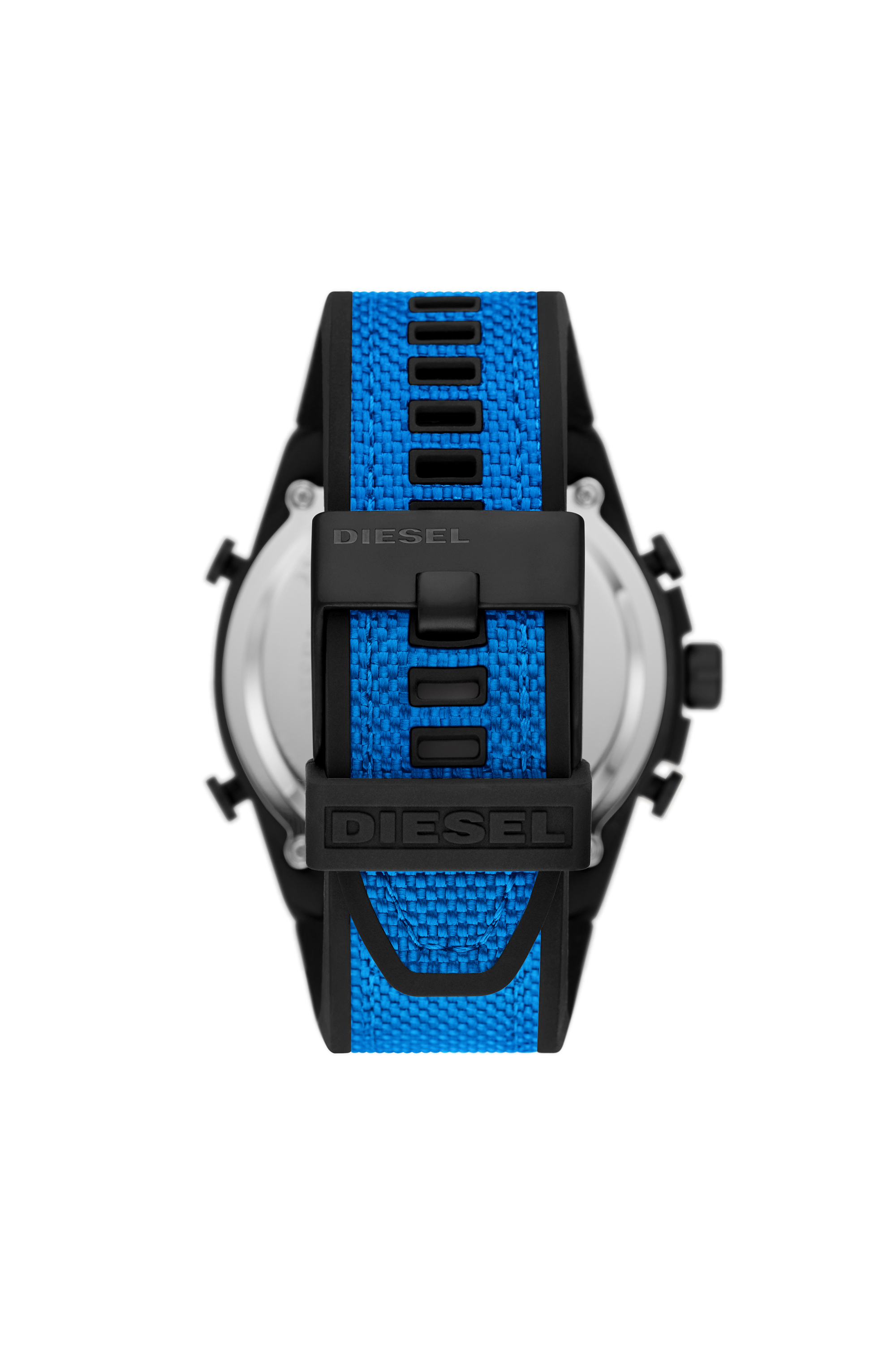 Diesel - DZ4550, Man's Mega Chief analog-digital blue nylon and silicone watch in Blue - 2