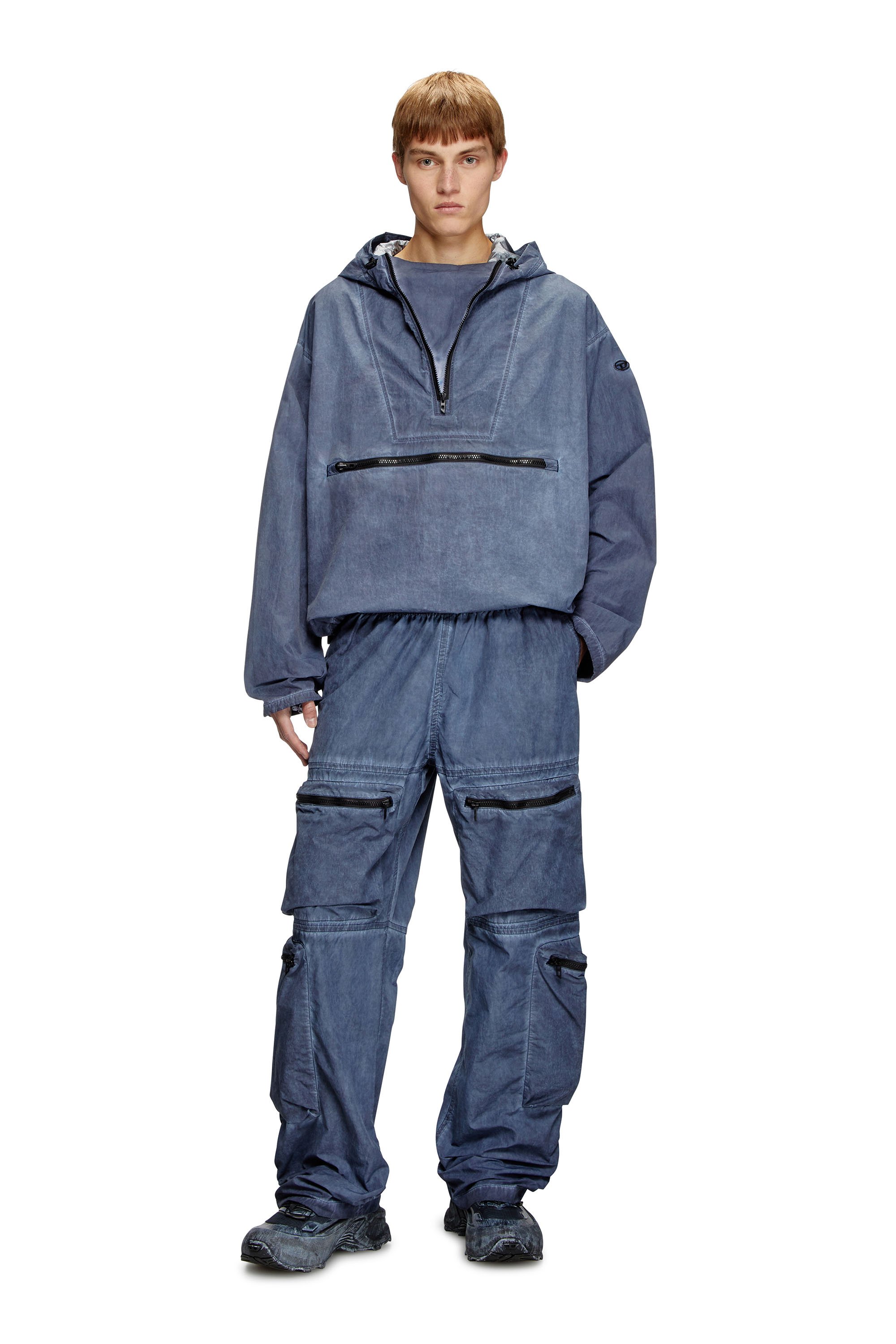 Diesel - J-NOODE-A, Man's Packable hooded anorak jacket in Blue - 2