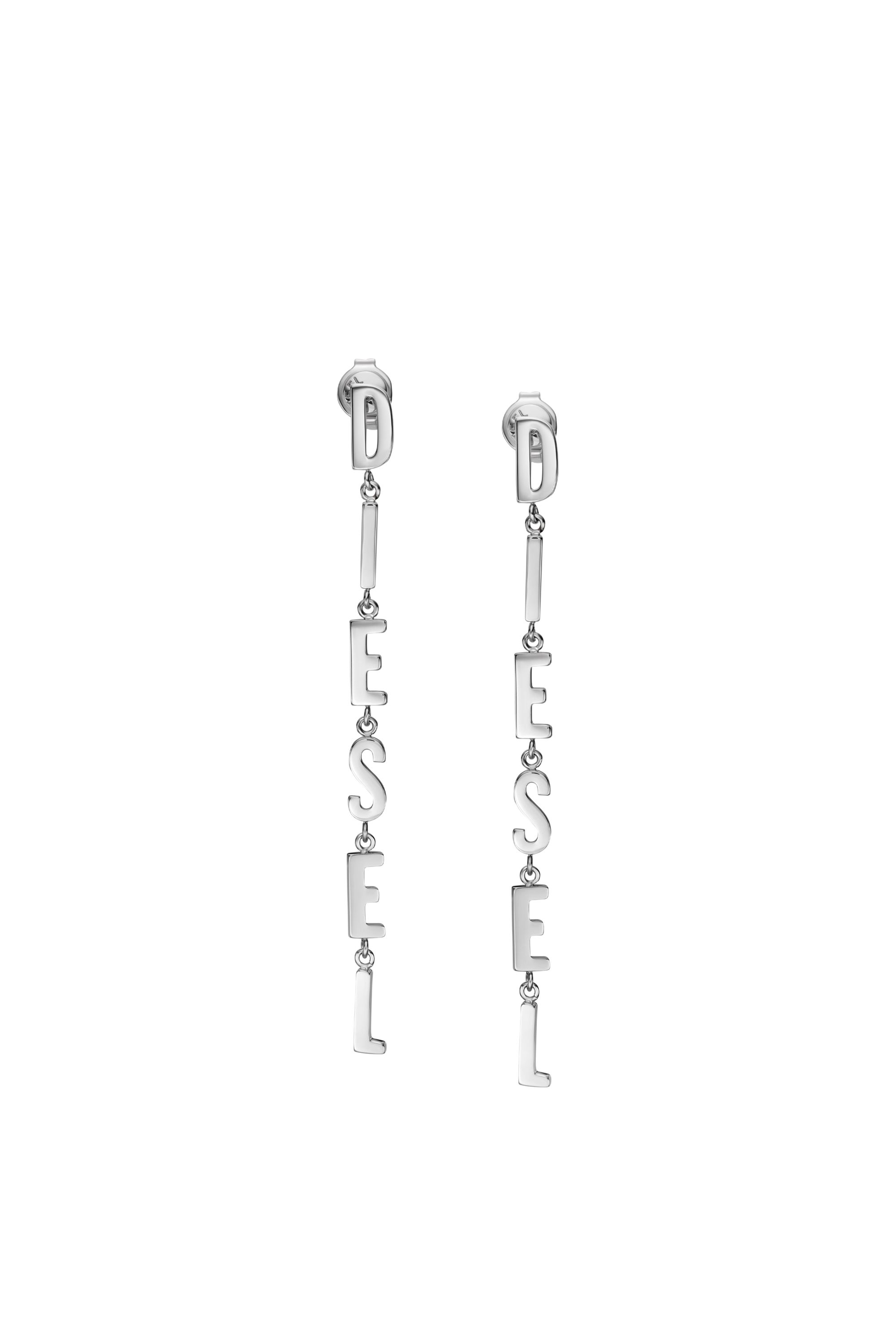 Diesel - DX1488, Unisex Stainless steel drop earrings in Silver - Image 2