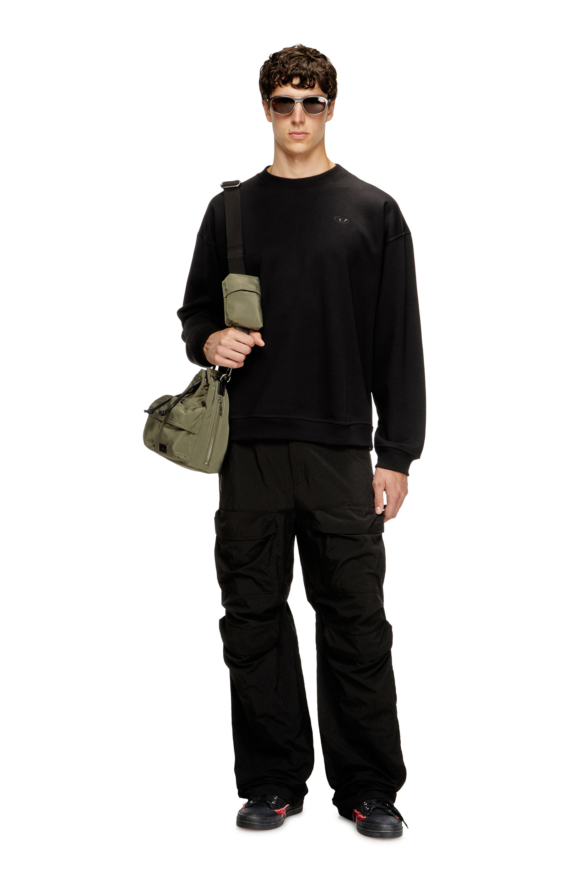 Diesel - S-BOXT-T2, Man's Sweatshirt with Oval D logo in Black - 1