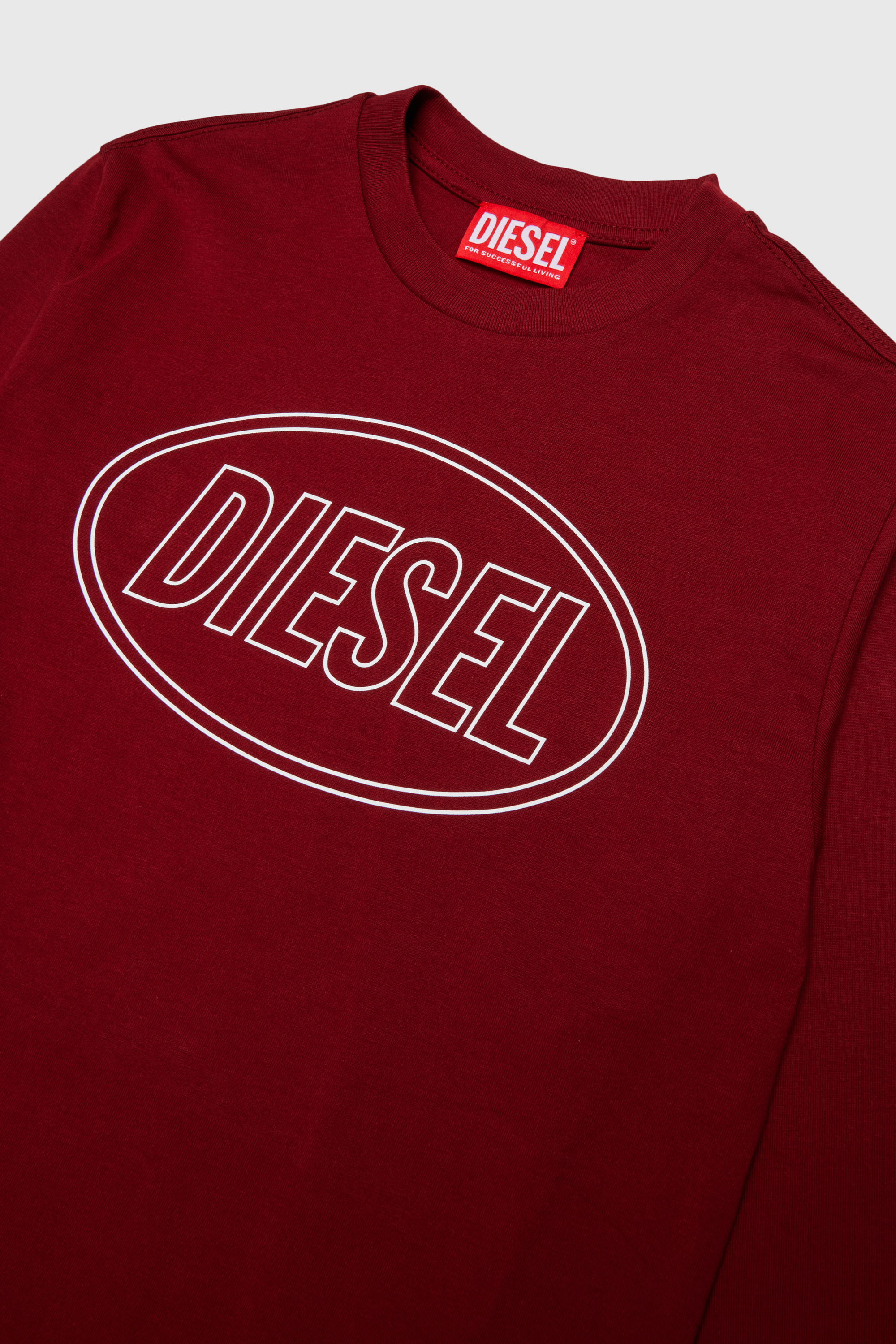 Diesel - TCIRCLELS OVER, Man's Long-sleeve T-shirt with Oval D logo in Red - 3
