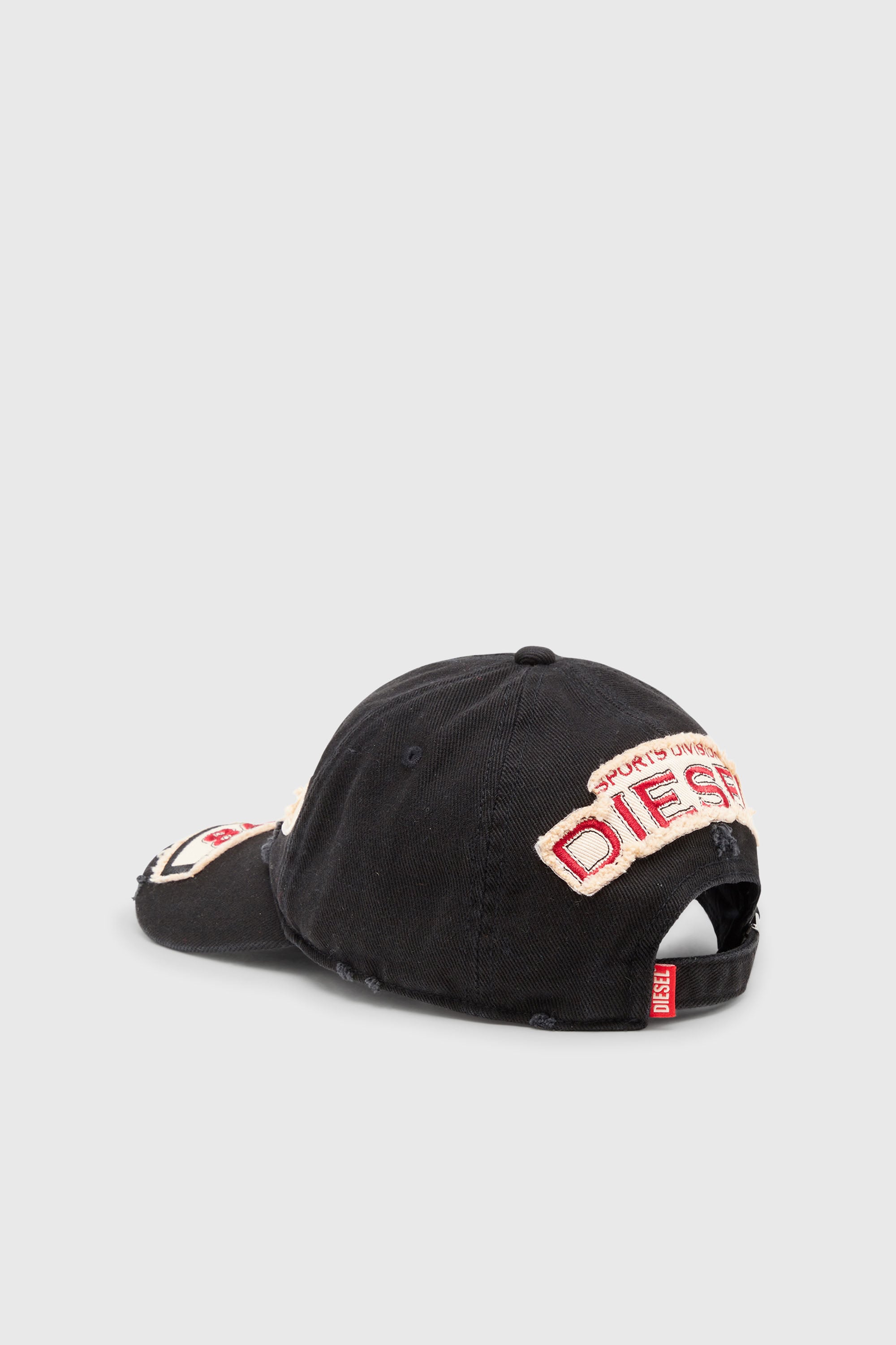 Diesel - C-BRAFF, Unisex's Baseball cap with embroidered patches in Black - 2
