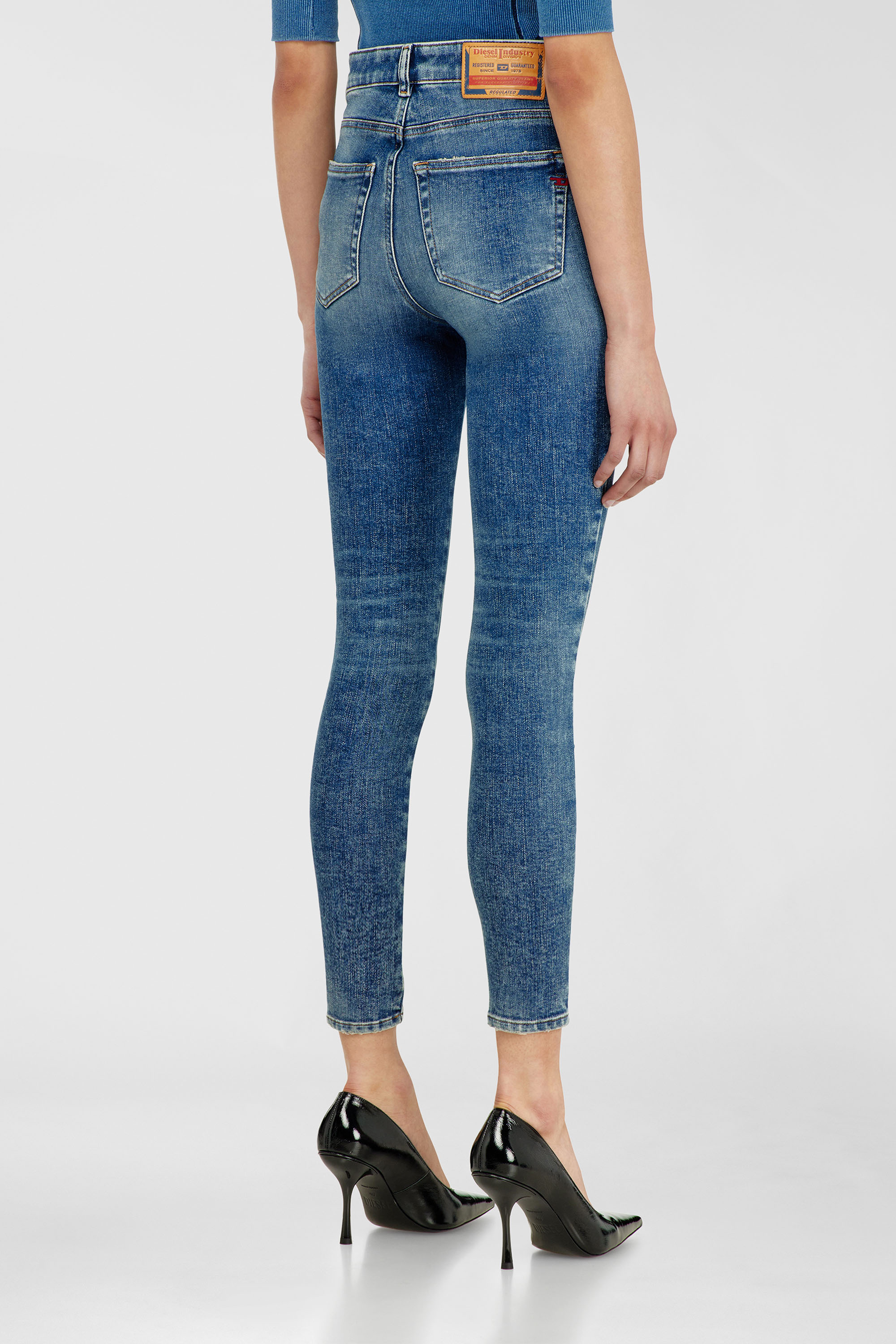 Diesel - Woman's Skinny Jeans 1984 Slandy-High 09P72, Medium blue - 5