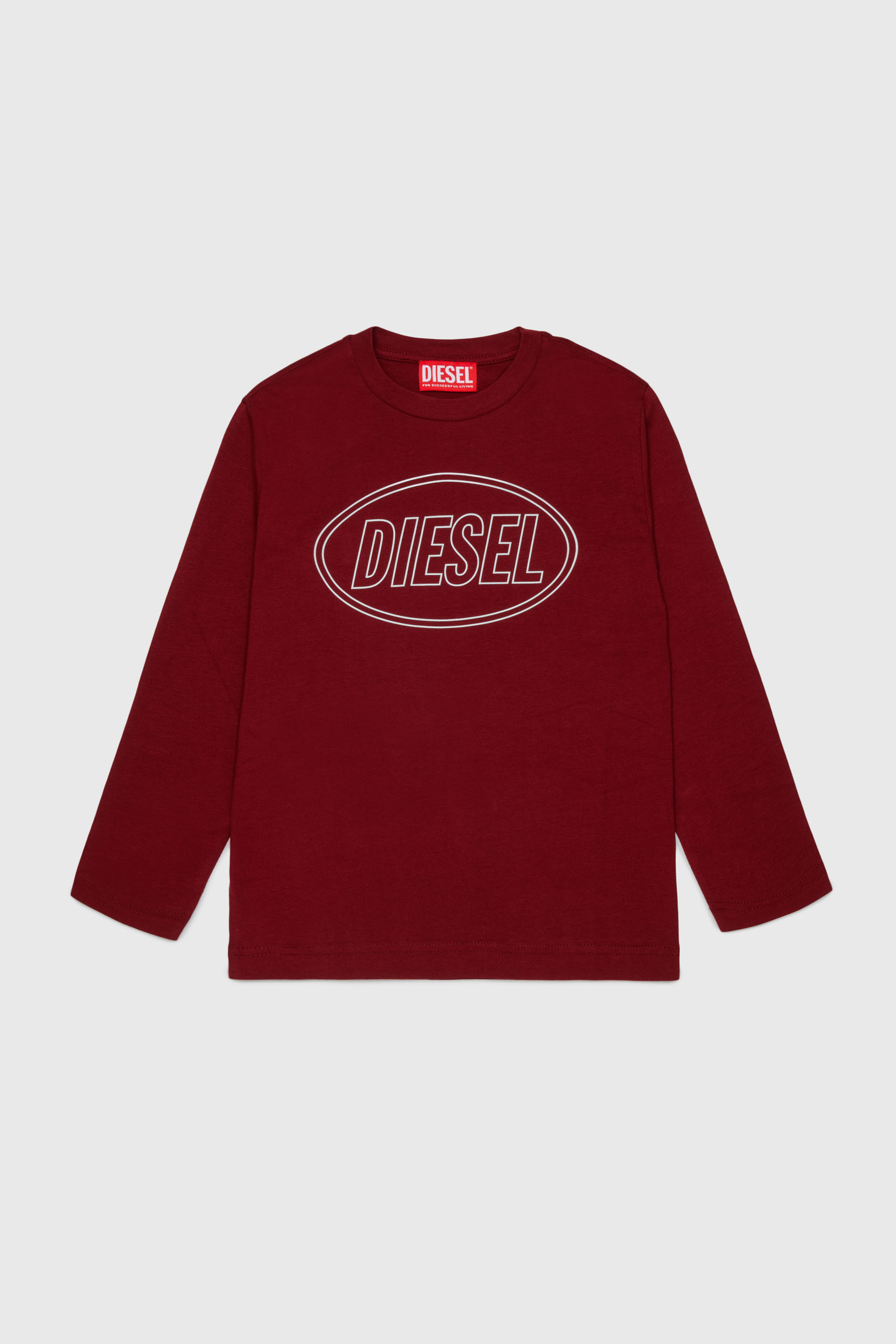 Diesel - TCIRCLELS OVER, Man's Long-sleeve T-shirt with Oval D logo in Red - 1
