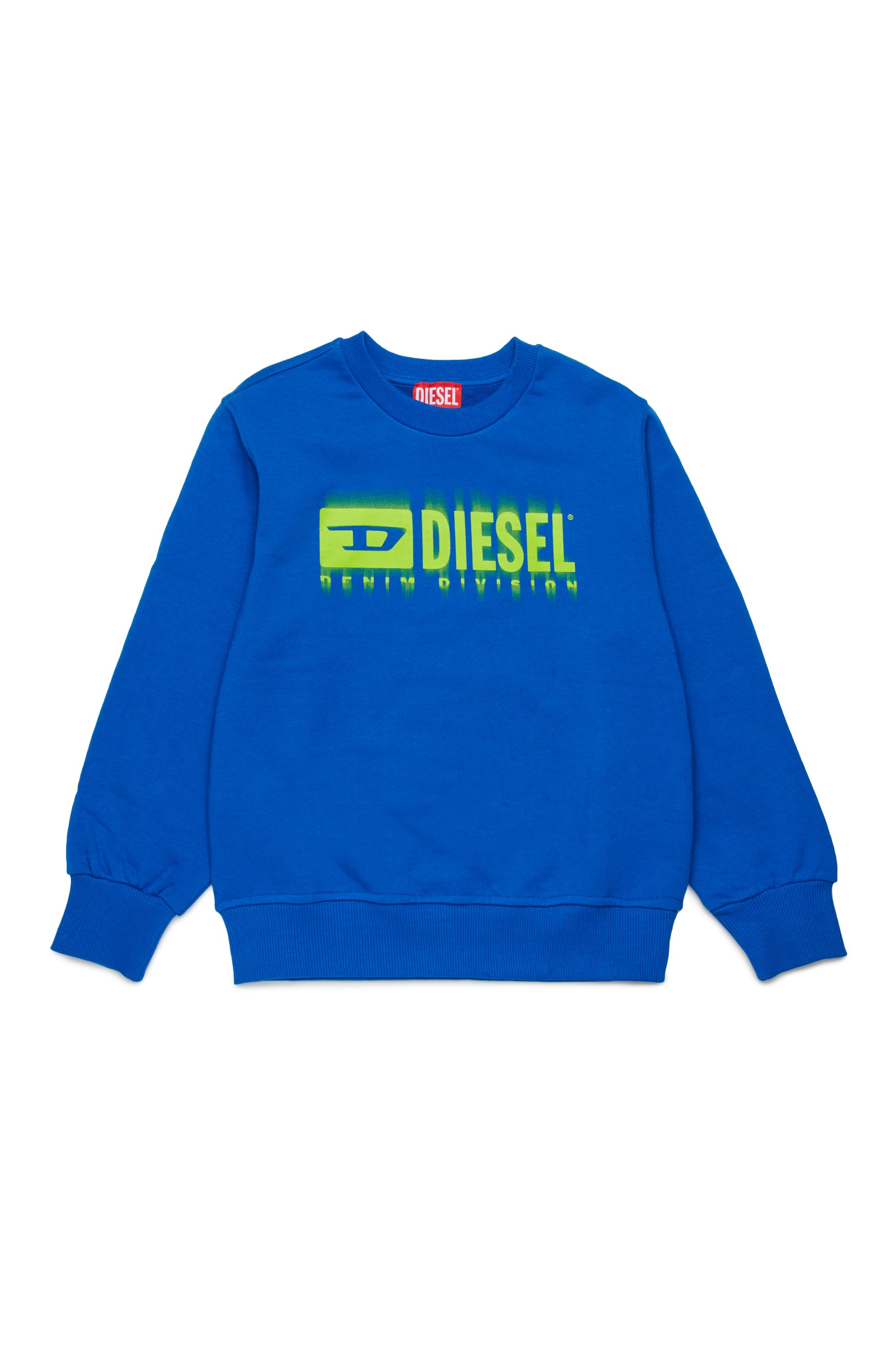 Diesel - SGINNL8 OVER, Man's Sweatshirt with smudged logo in Blue - 1