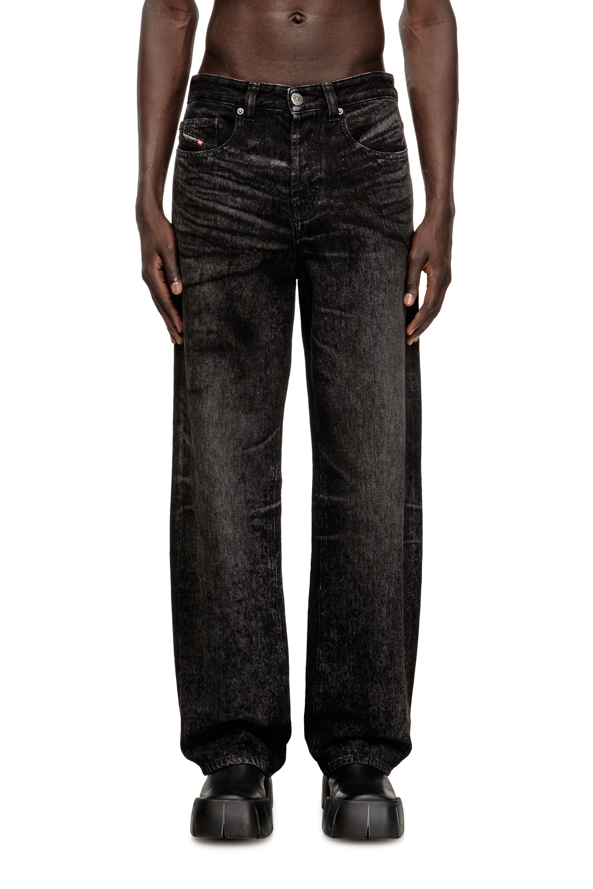 Diesel - Man's Relaxed Jeans 2001 D-Macro 007DB, Black/Dark grey - 2