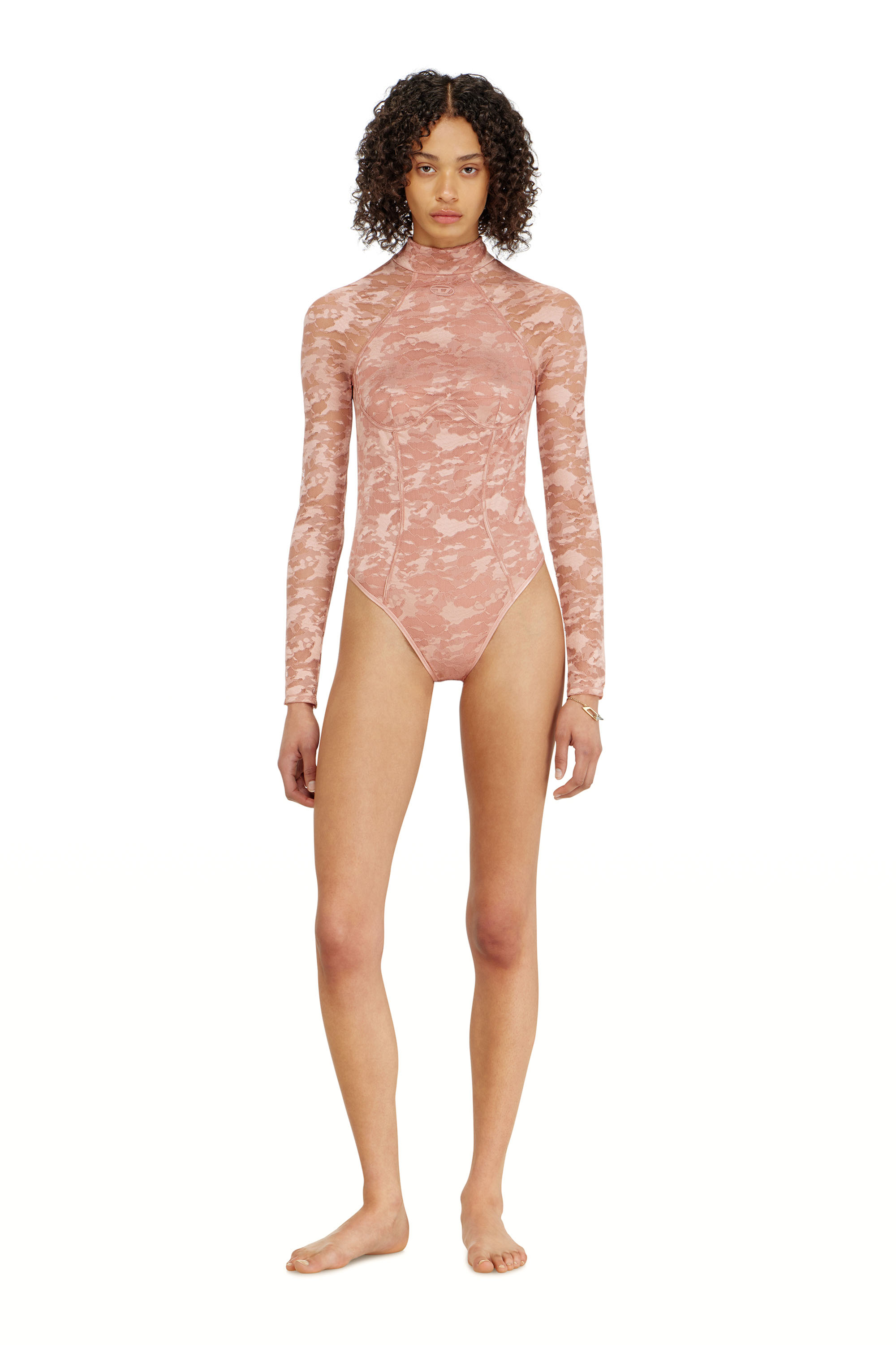 Diesel - VIVIAN-UTLT, Woman's Bodysuit in nylon lace with open back in null - 3