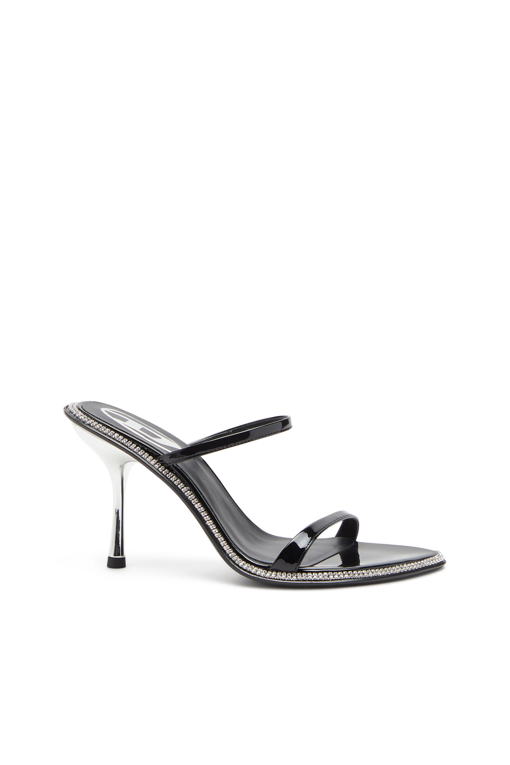 D-HAVANNA SDL, Black Diesel - D-HAVANNA SDL, Woman's D-Havanna-Strappy patent mules with crystals in Black - 1