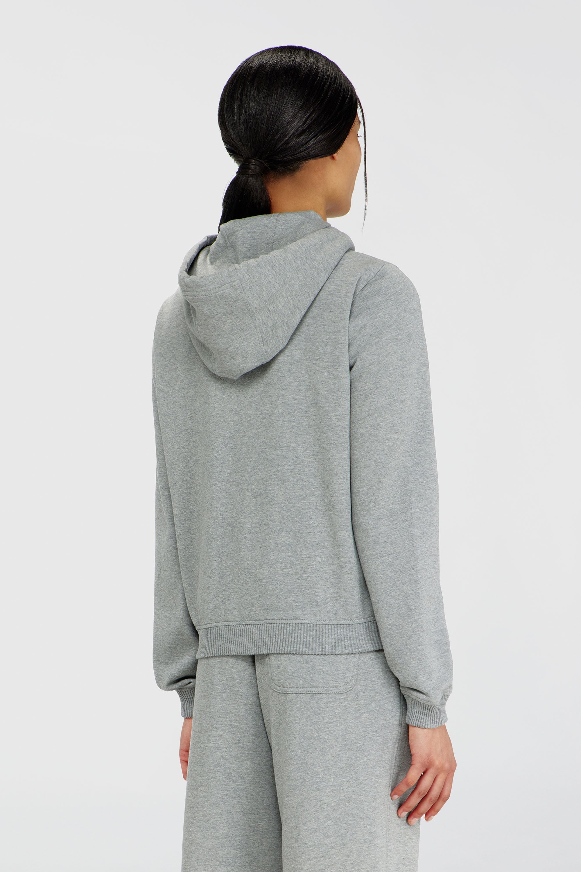 Diesel - HARRIET-D-CORE, Woman's Hoodie in peached cotton blend in Grey - 4