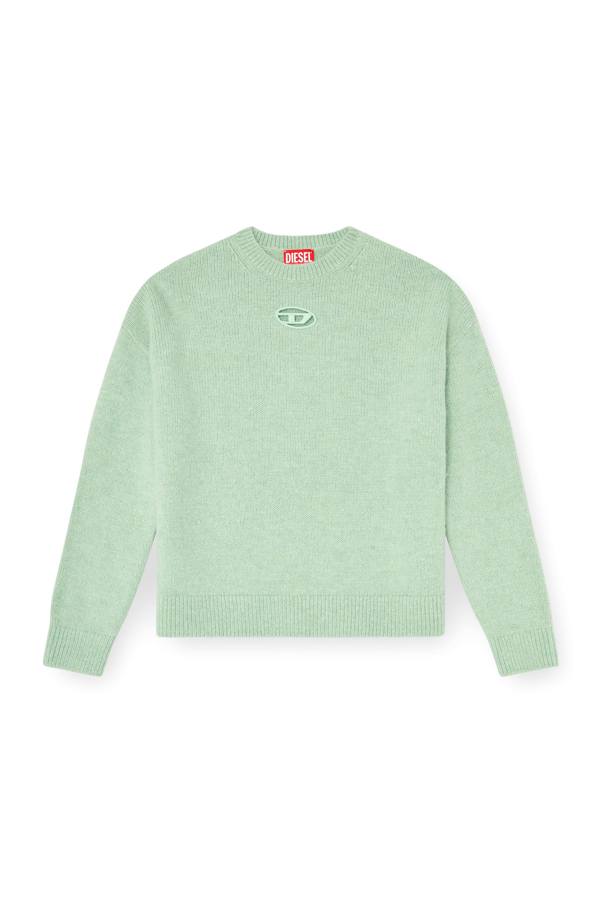 Diesel - M-AREETA, Woman's Jumper in wool and alpaca blend in Water Green - 2