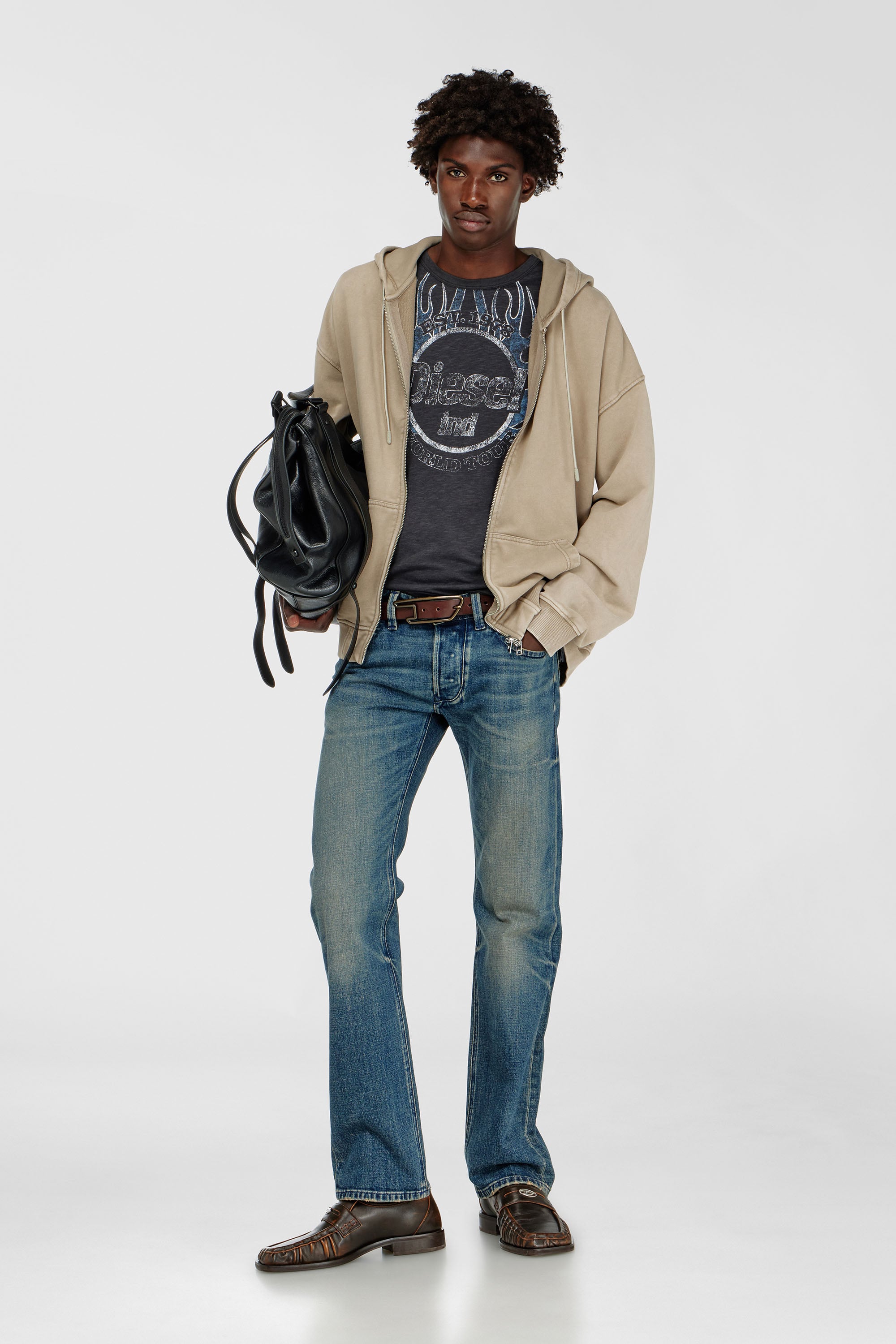 T-shirt in slub-jersey with crack print