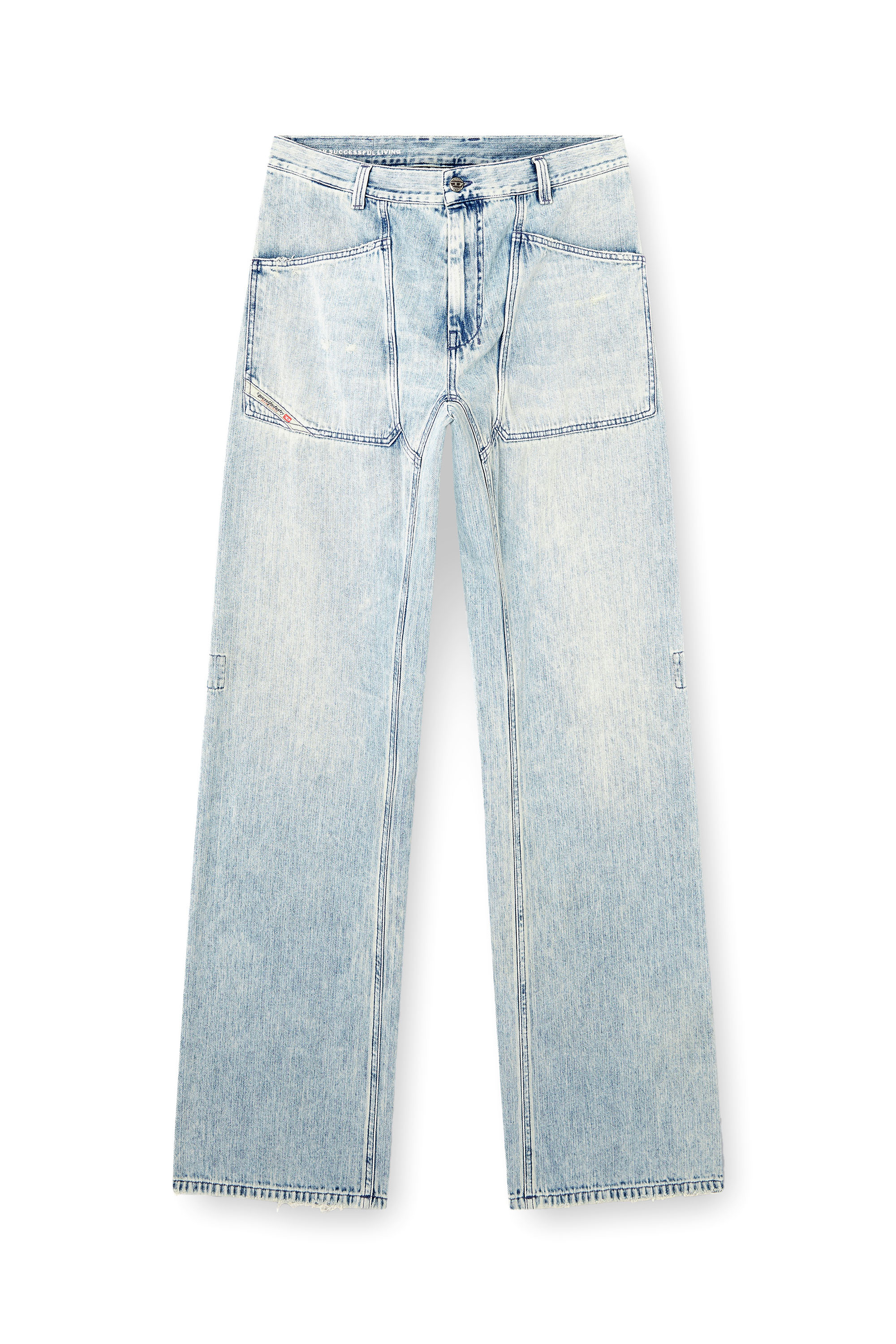 Diesel - Man's Relaxed Jeans D-Zeta 09L60, Light Blue - 3