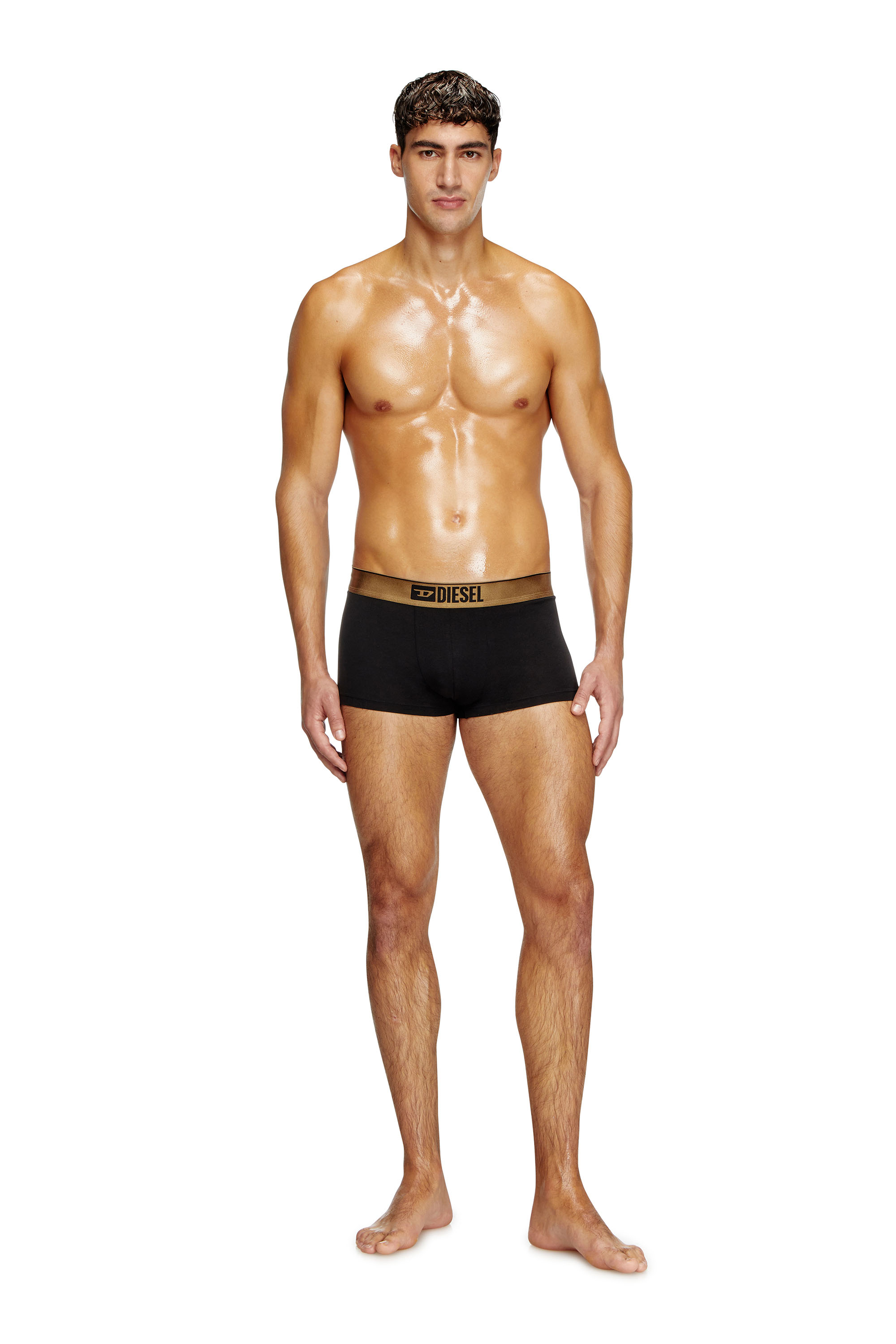 Diesel - DAMIEN-GFT-3PACK, Man's Three-pack metallic boxer briefs in Black/Red - 4