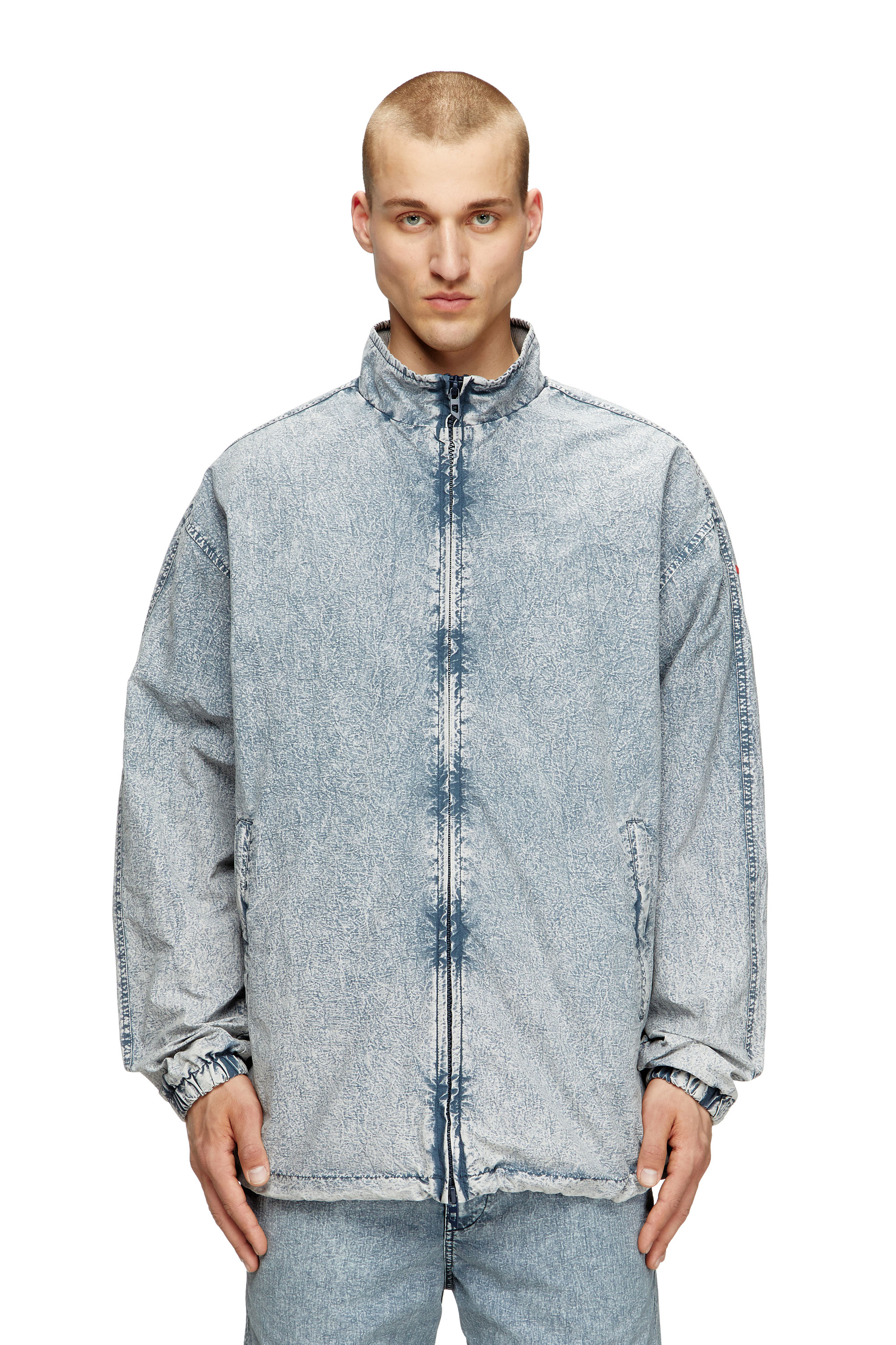 J-WILSON, Light Blue Diesel - J-WILSON, Man's Jacket in recycled nylon taslan in Light Blue - 3