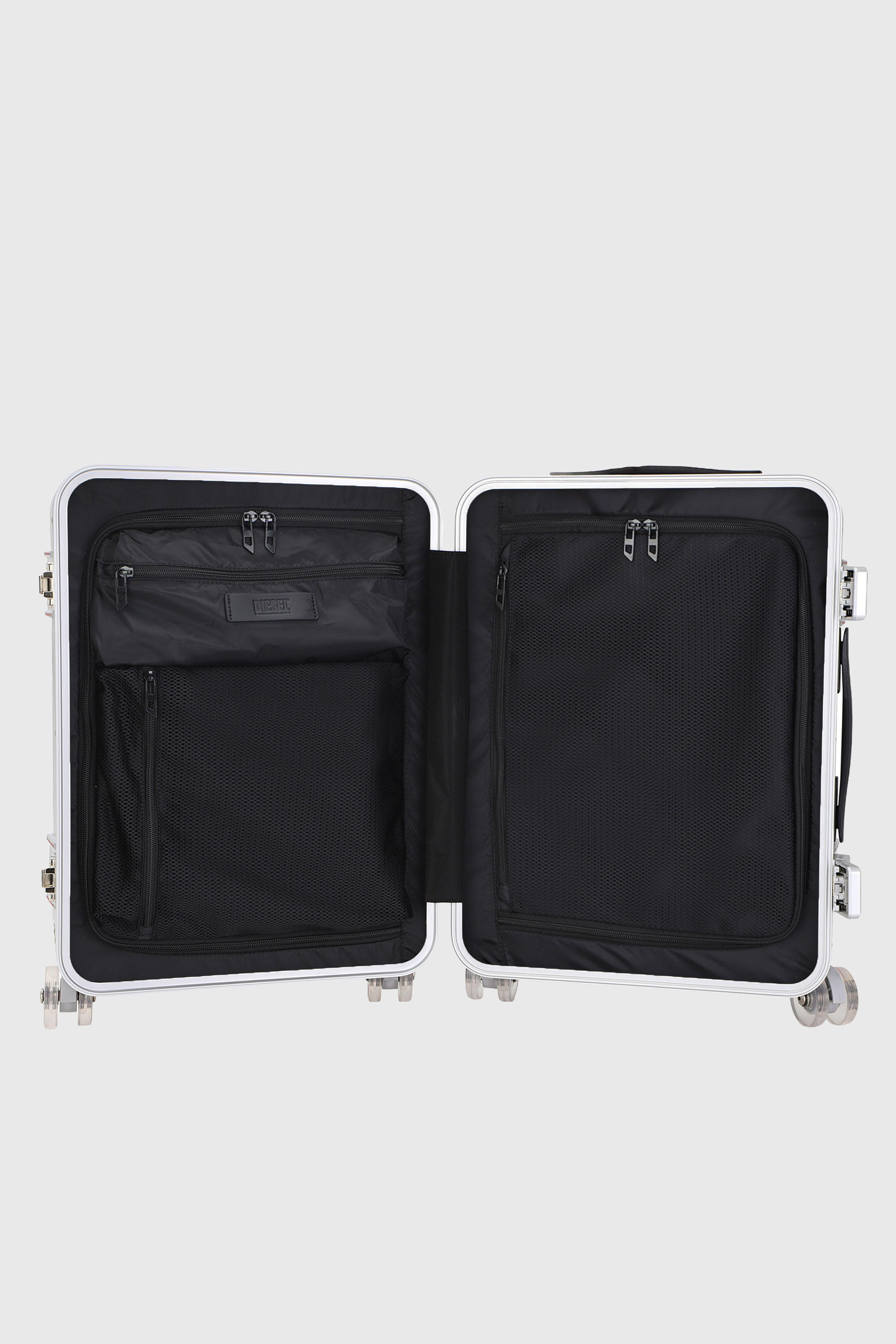 Diesel - DIESEL PC STRONG IMAGE TROLLEY- DSL003, Unisex's Rugged suitcase size S in Silver - 4