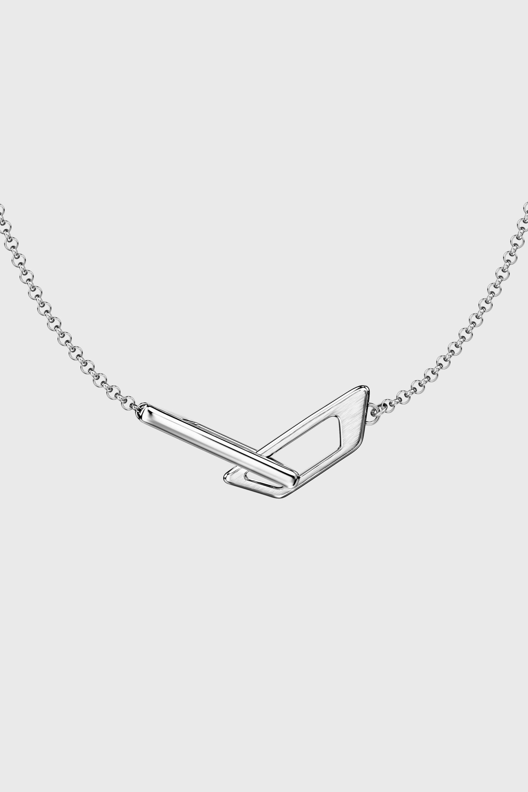 Diesel - DX1727040, Unisex's Stainless Steel Band Necklace in Silver - 2