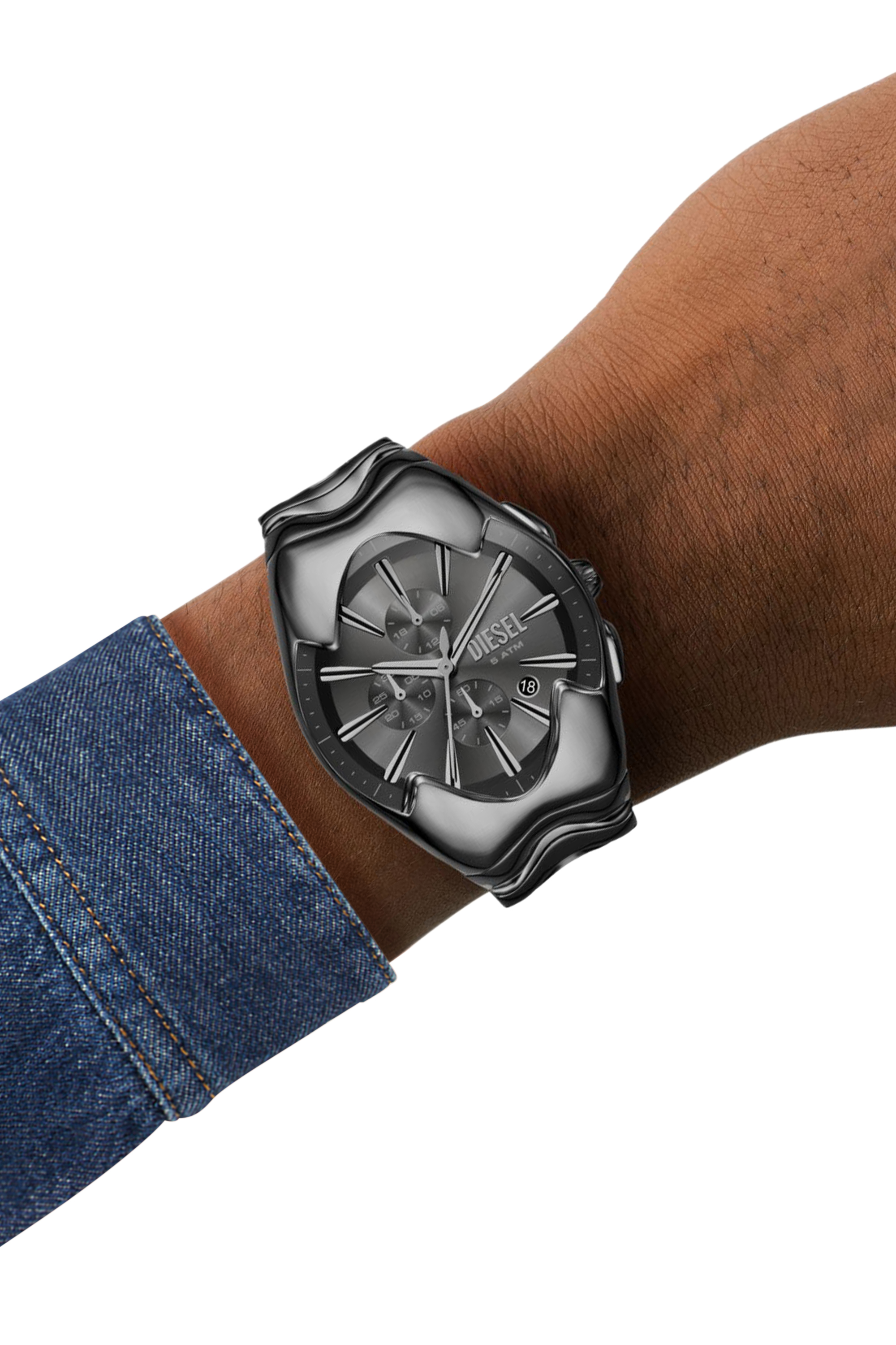 Diesel - DZ4682, Man's Diesel Mercurial Chronograph Gray Stainless Steel Watch in Dark grey - 4