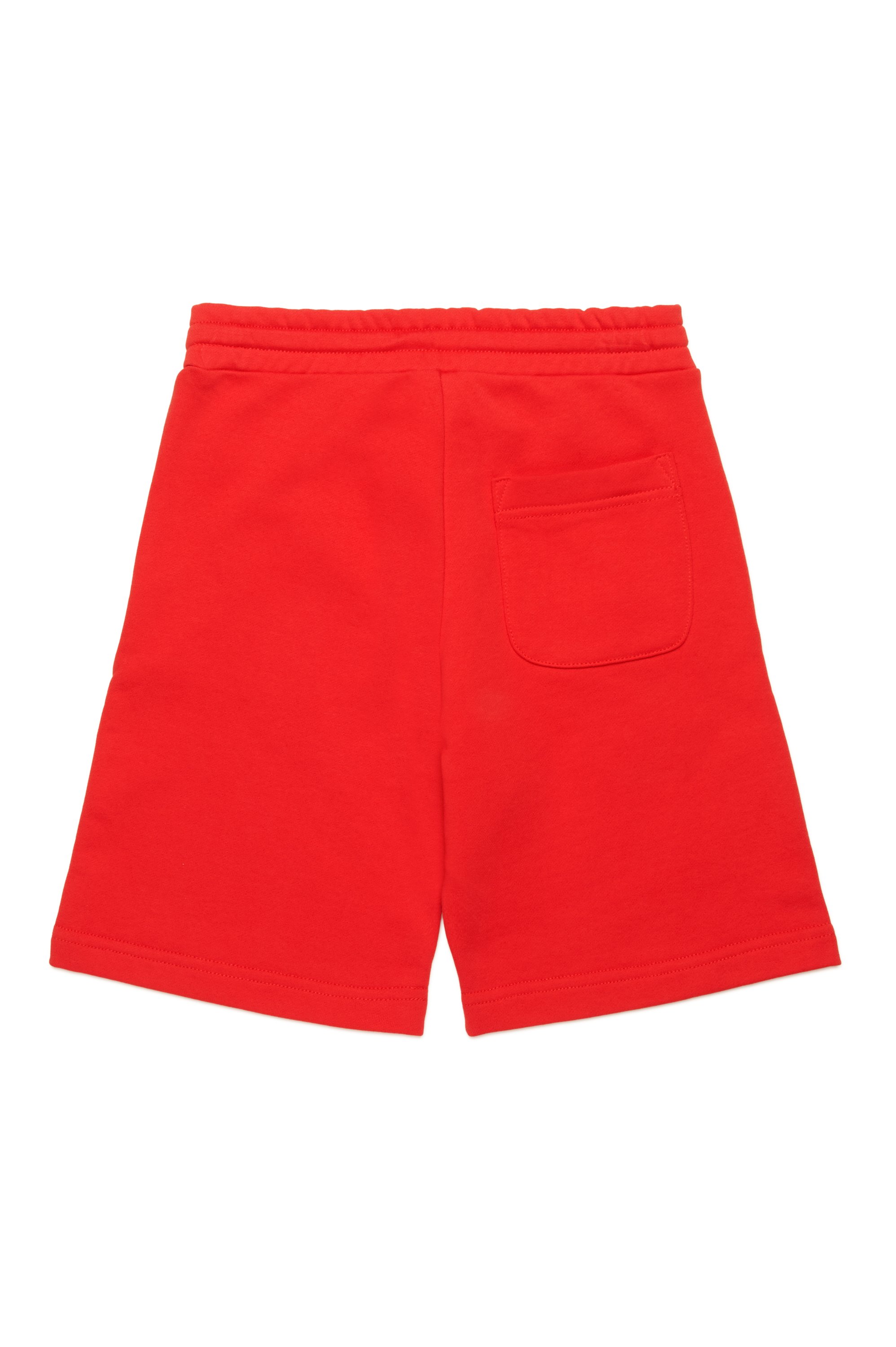 Diesel - PMACISHORT, Man's Sweat shorts with metal-effect Oval D in Red - 2