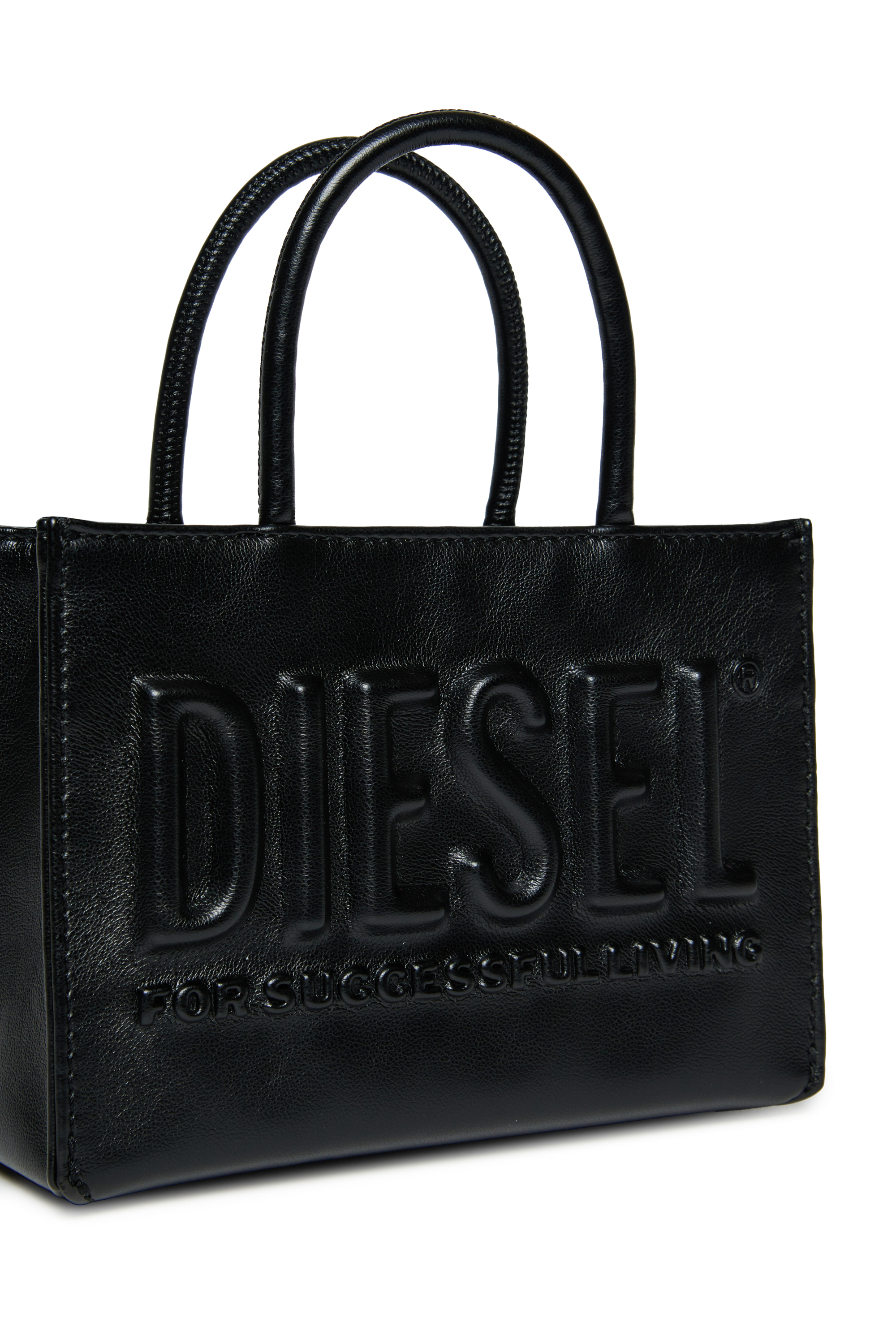 Diesel - DSL 3D MINI BAG, Woman's Dsl 3D - Handbag with handles in Black - 4