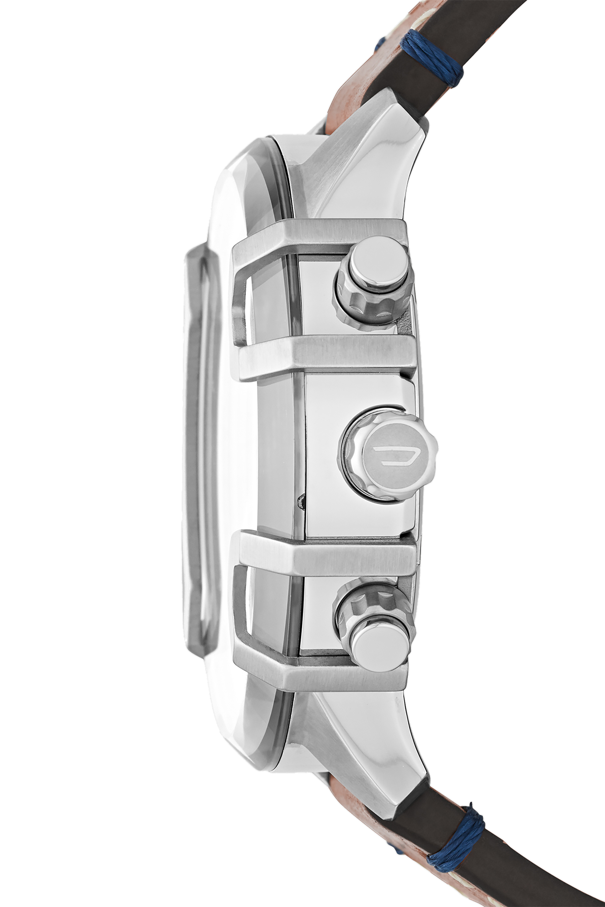 Diesel - DZ4518, Man's Griffed chronograph brown leather watch in Brown - 2