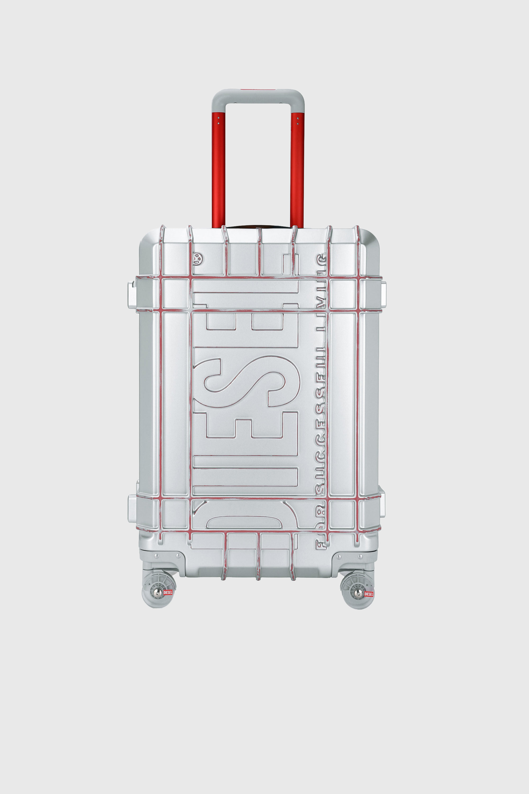 Diesel - DIESEL PC STRONG IMAGE TROLLEY- DSL003, Unisex's Rugged suitcase size M in Silver - 1