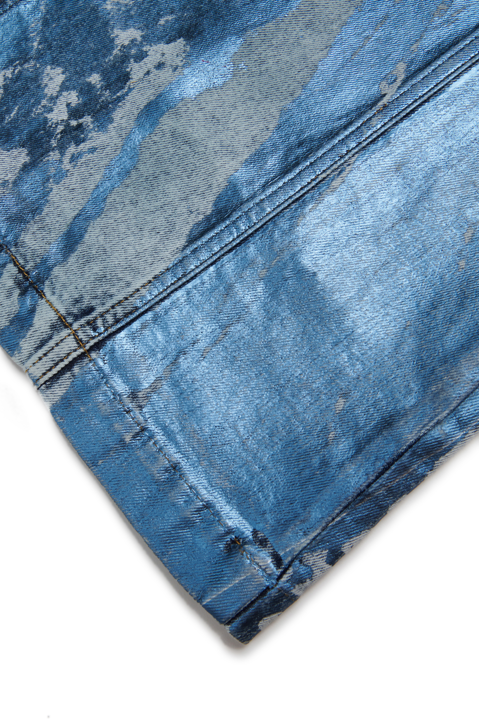Diesel - DUMPYX, Woman's Denim dress with a marbled effect in Light Blue - 4