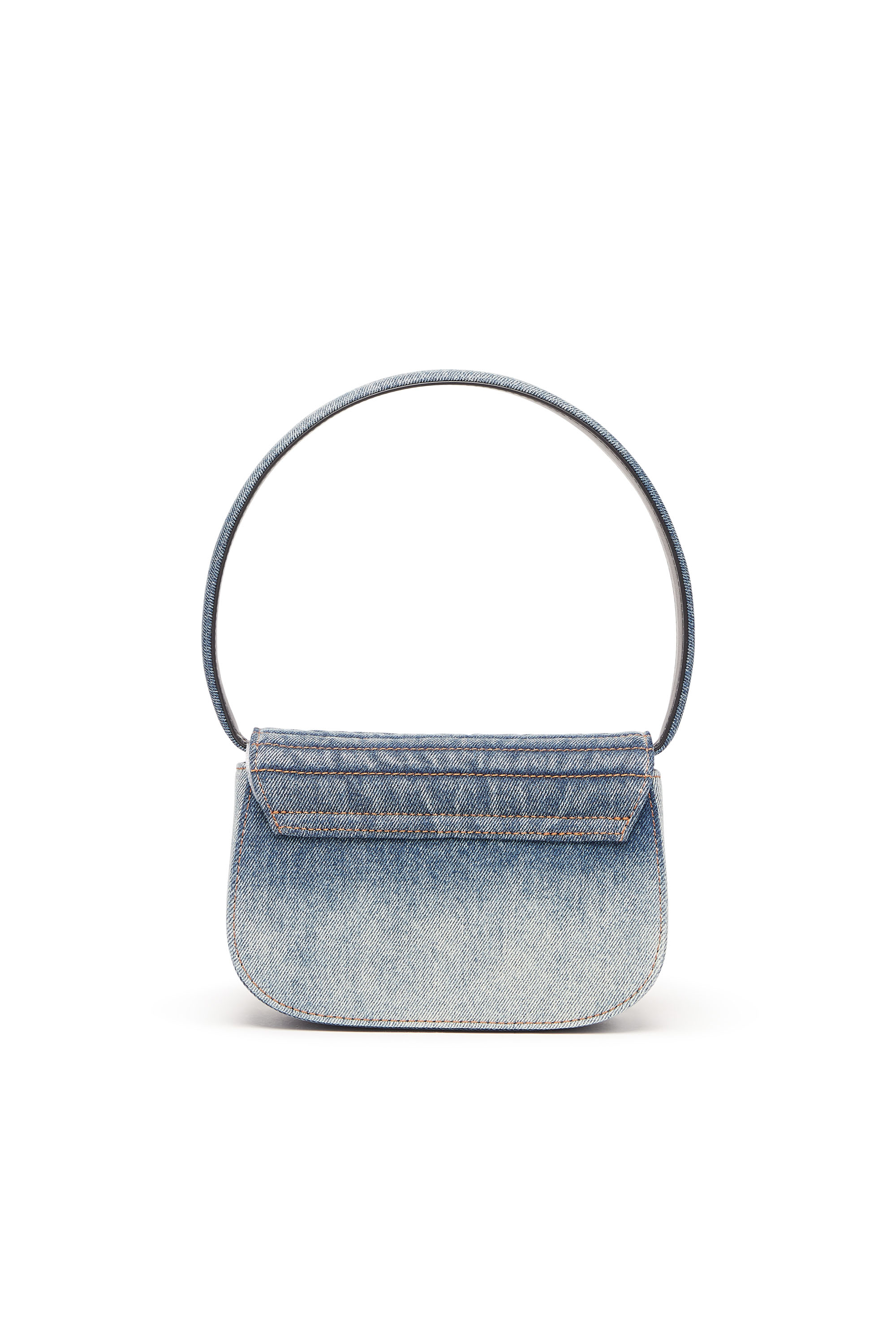 1DR, Blue/White Diesel - 1DR, Woman's 1DR - Iconic shoulder bag in solarised denim in Blue/White - 2
