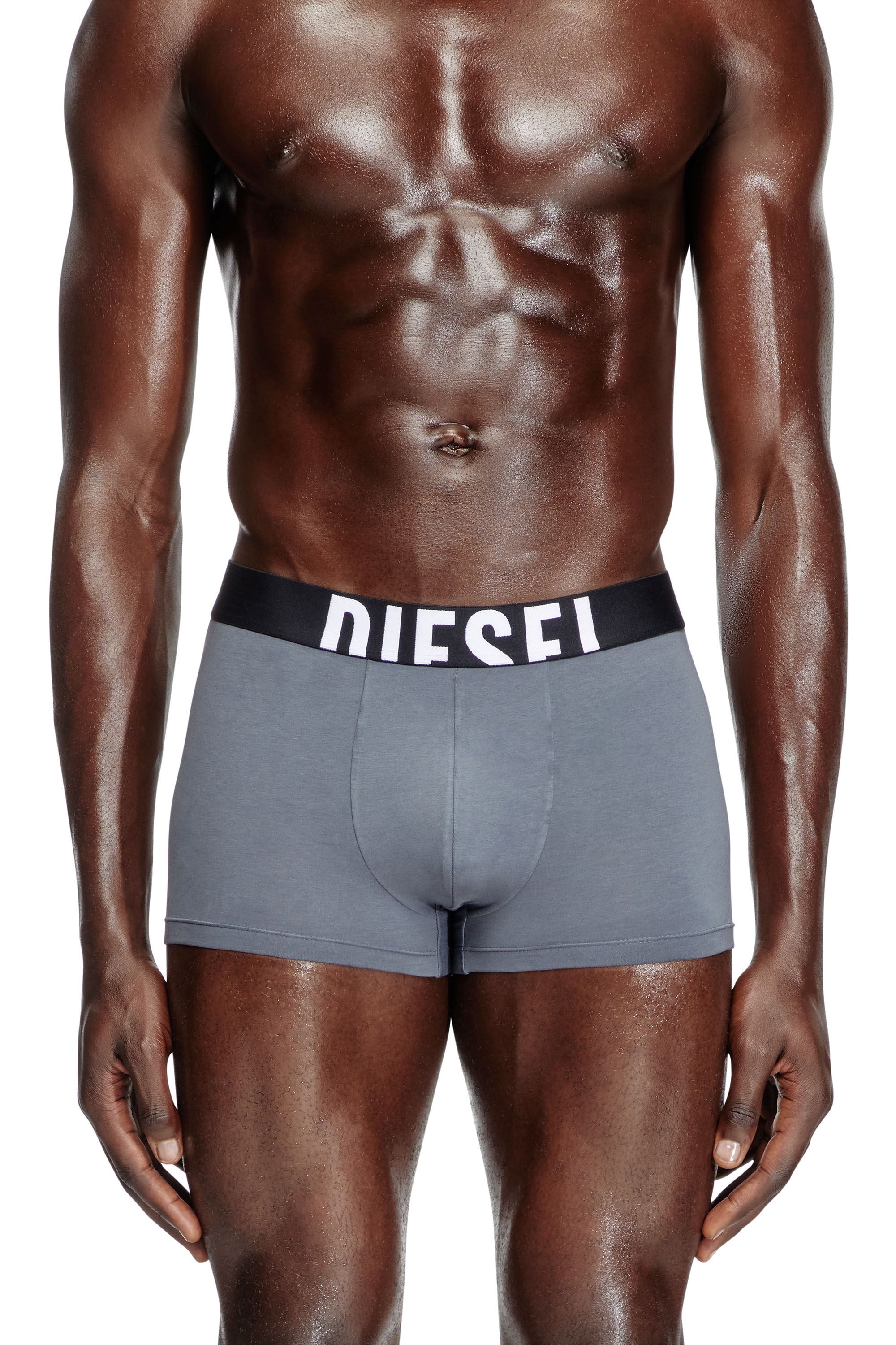 Diesel - DAMIEN-D-POP-3PACK-40, Man's Three-pack boxer briefs in stretch cotton in Grey/Black - 2