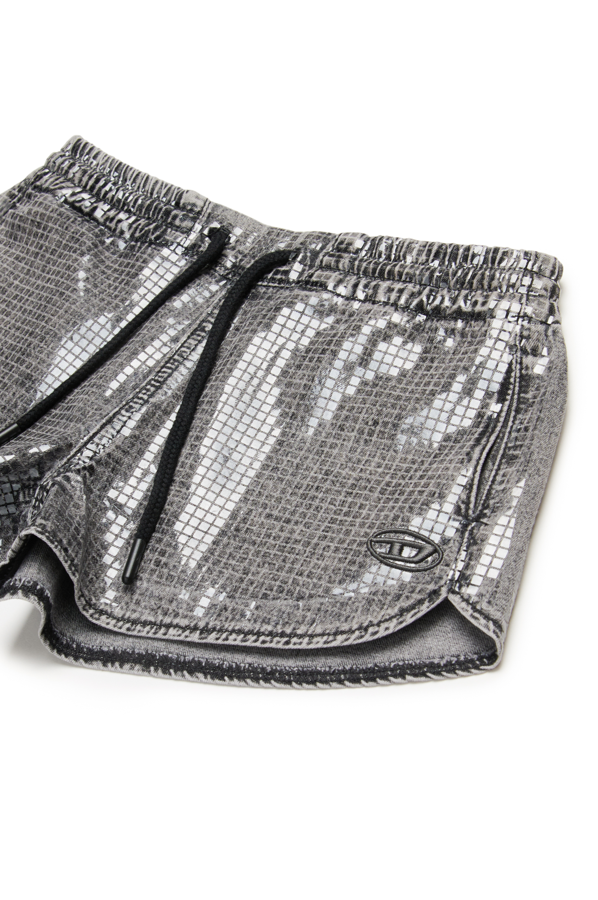 Diesel - PSUNNY, Woman's Track shorts in sequin denim in Black - 3