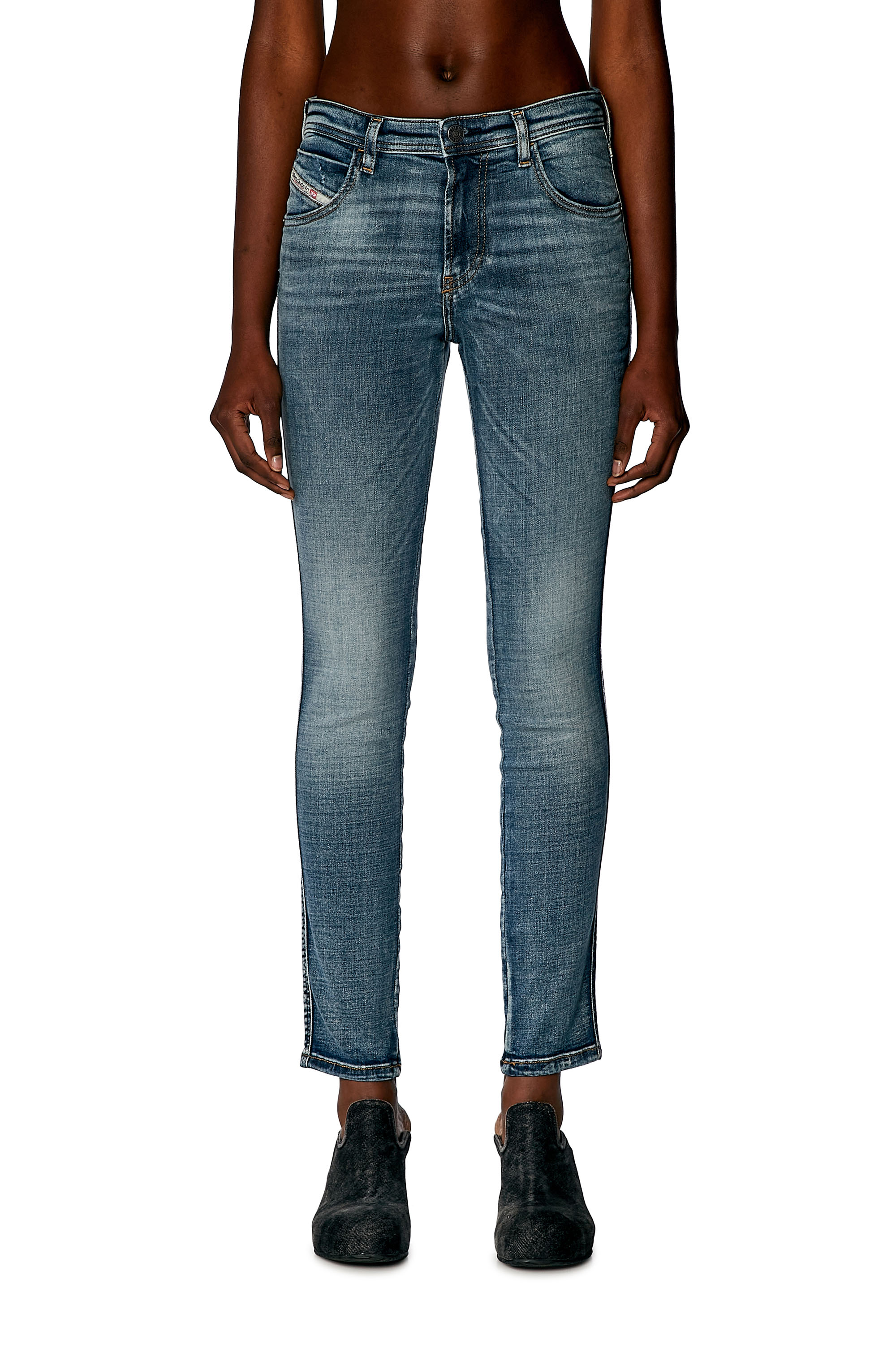 Diesel - Skinny Jeans 2015 Babhila 0PFAW, Medium blue - Image 2