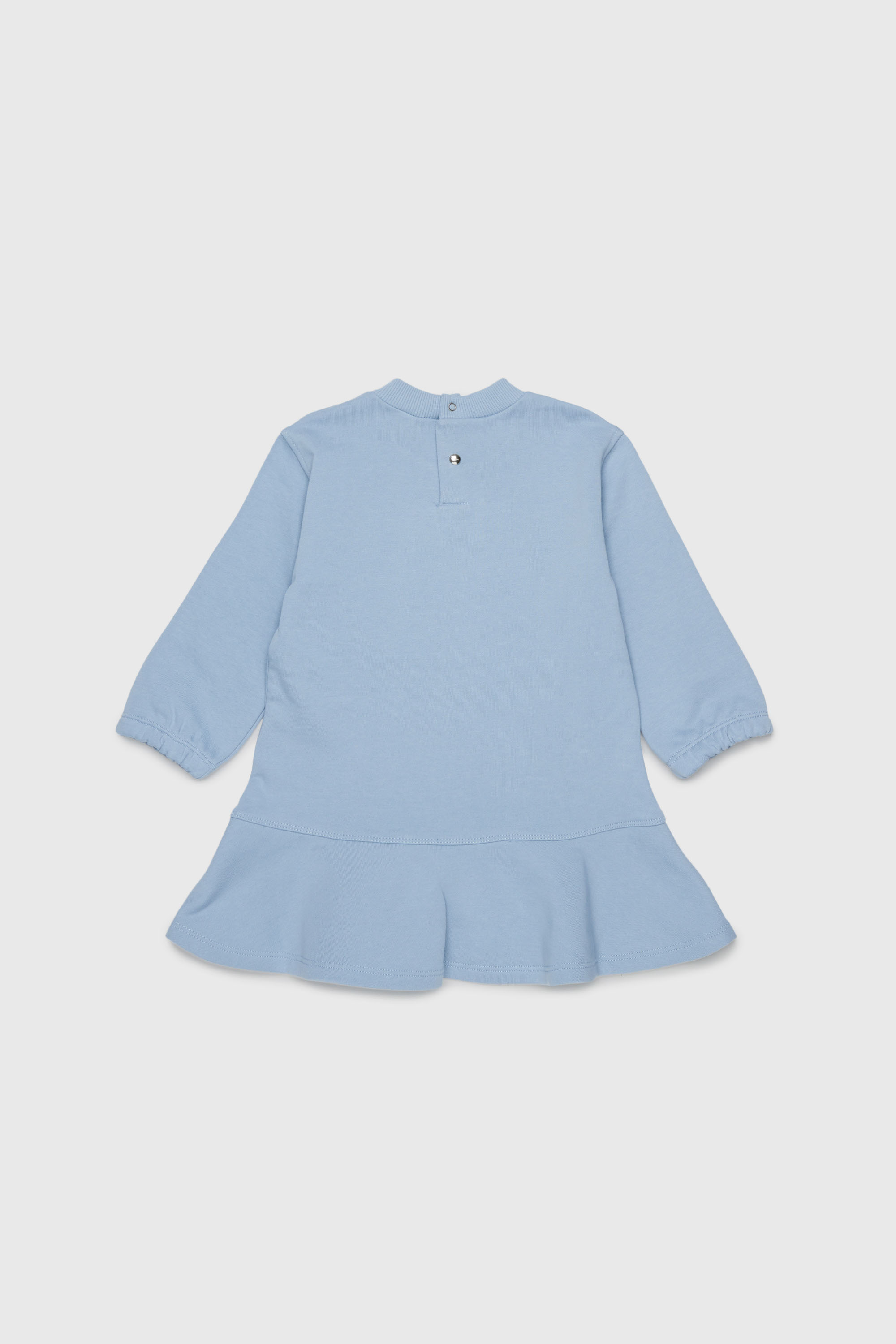 Diesel - DFUMB, Woman's Sweatshirt dress with ruffled hem in Light Blue - 2