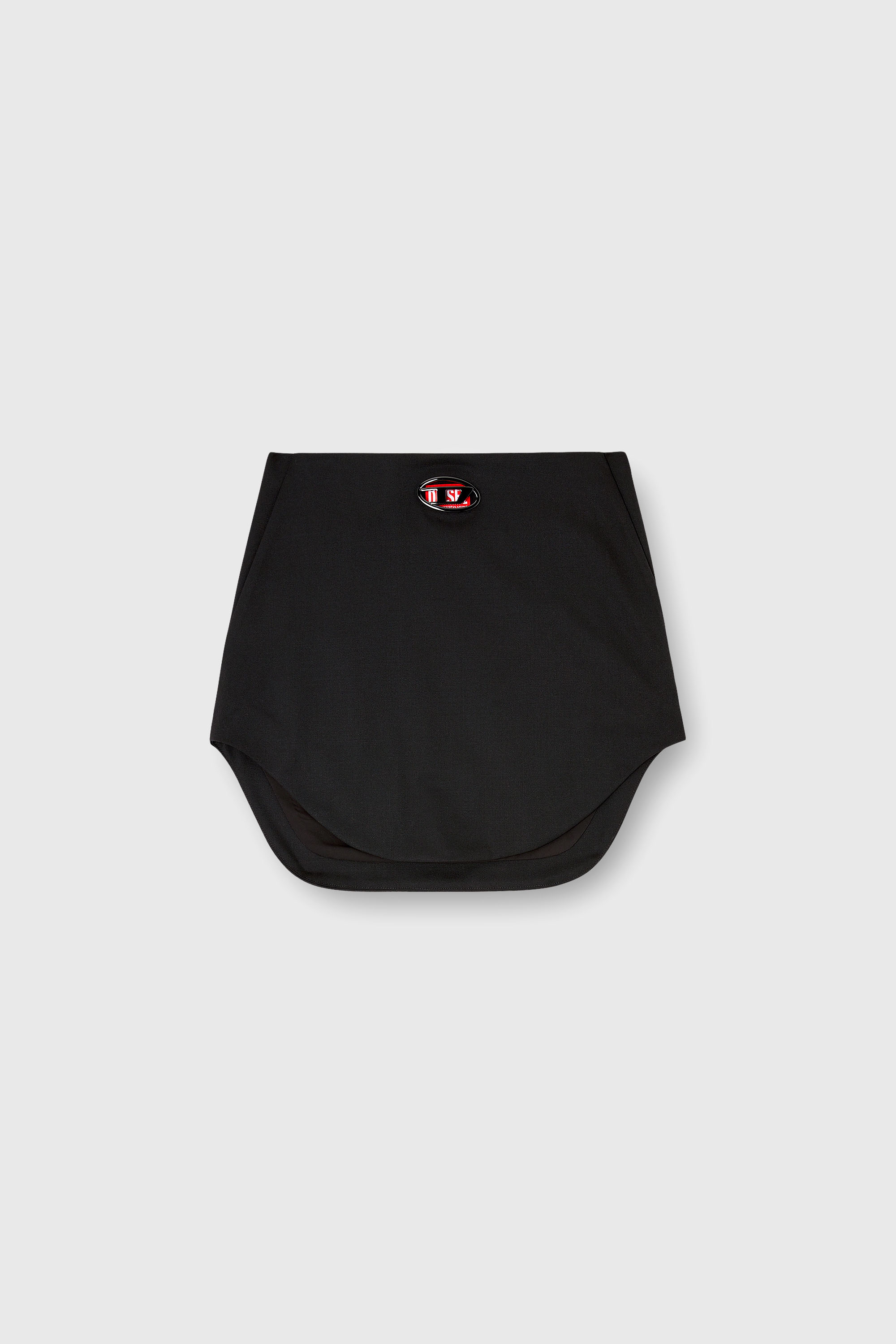 Diesel - O-LIVERY, Woman's Wool-blend miniskirt with Oval D plaque in Black - 2