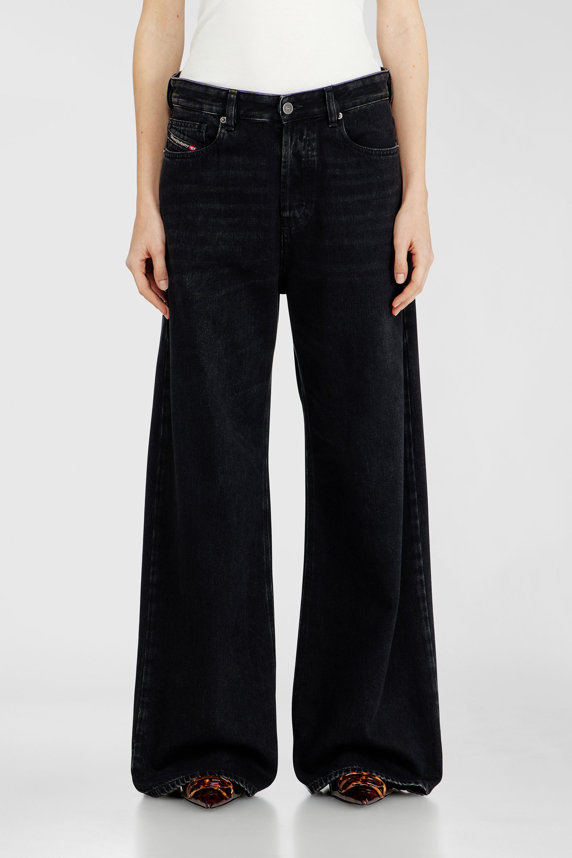 Diesel - Unisex's Relaxed Jeans 1996 D-Sire 09P09, Black/Dark grey - 2
