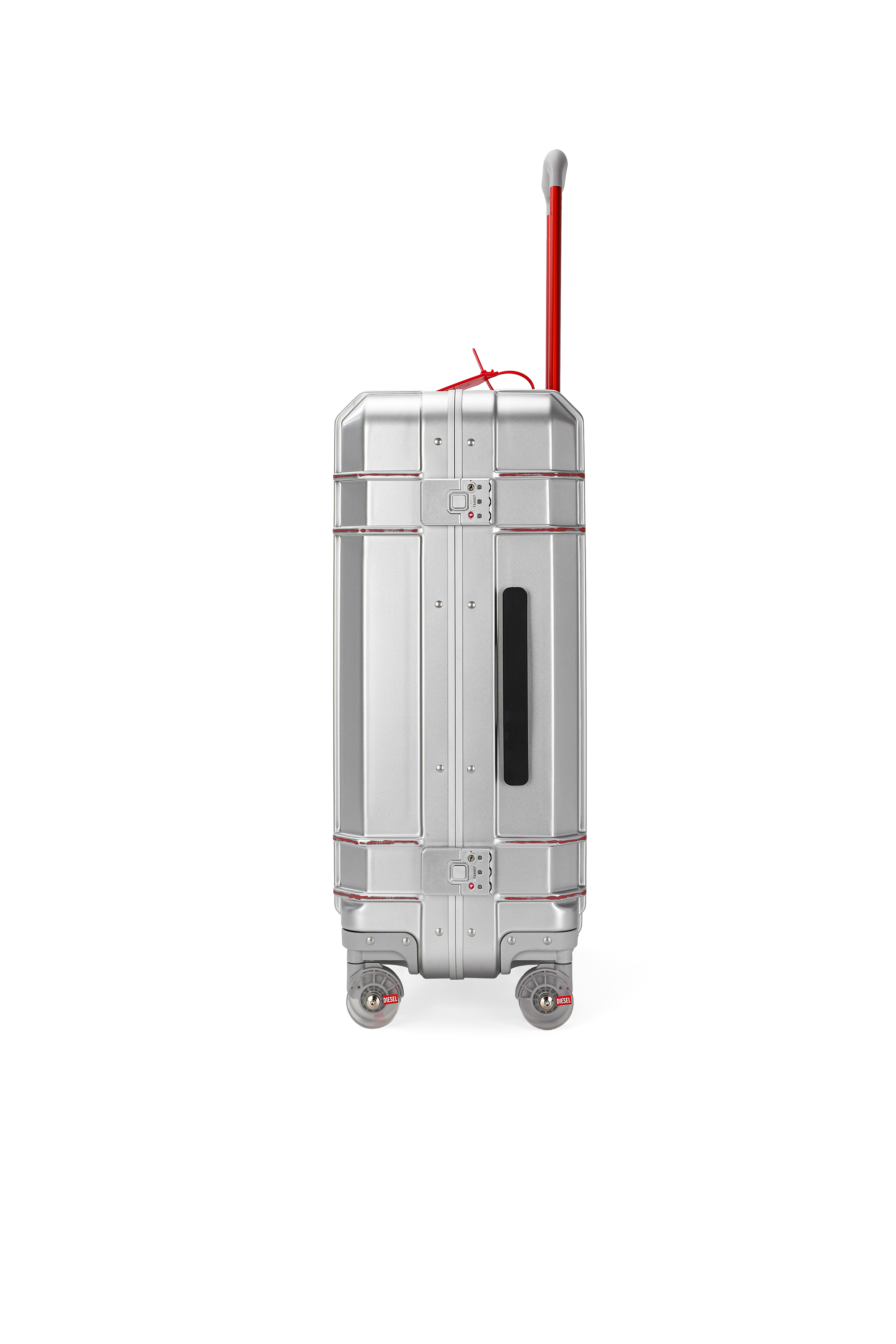 Diesel - DIESEL PC STRONG IMAGE TROLLEY- DSL003, Unisex's Rugged suitcase size M in Silver - 3