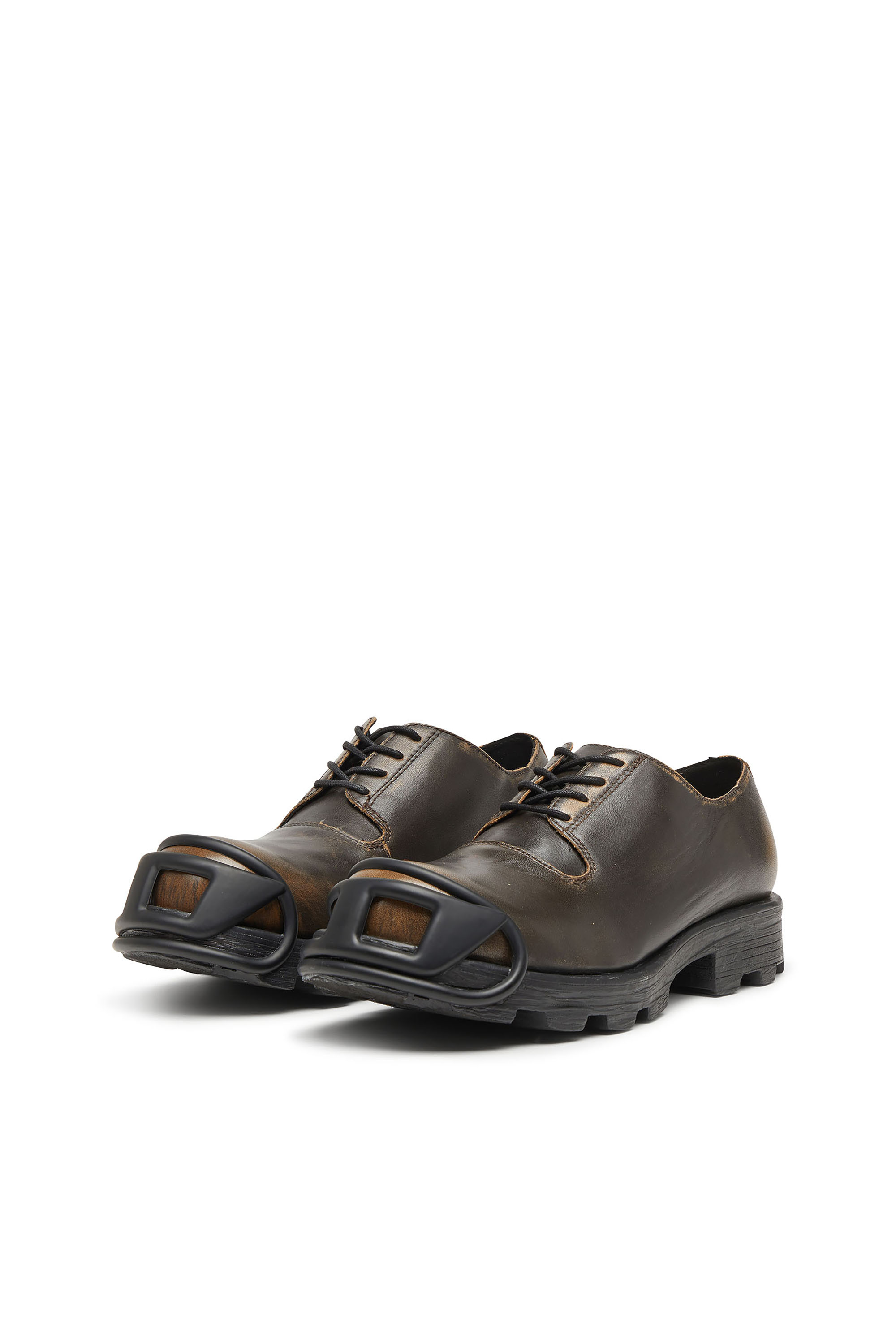 Diesel - D-HAMMER SO D, Man's D-Hammer-Derby shoes in brushed leather in Brown - 8