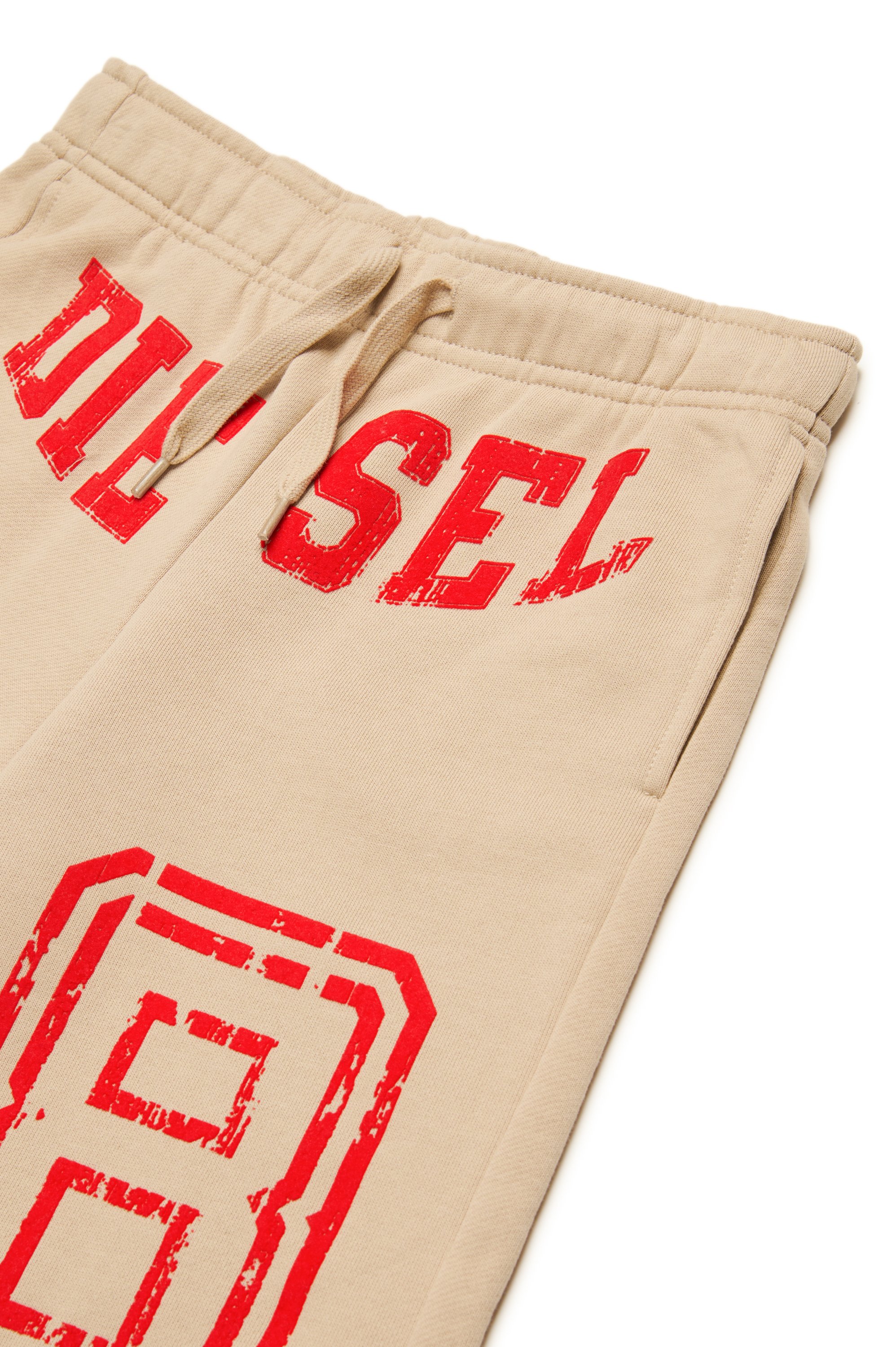 Diesel - PTAINSHORT, Man's Sweat shorts with Diesel 78 logo in Light Brown - 3