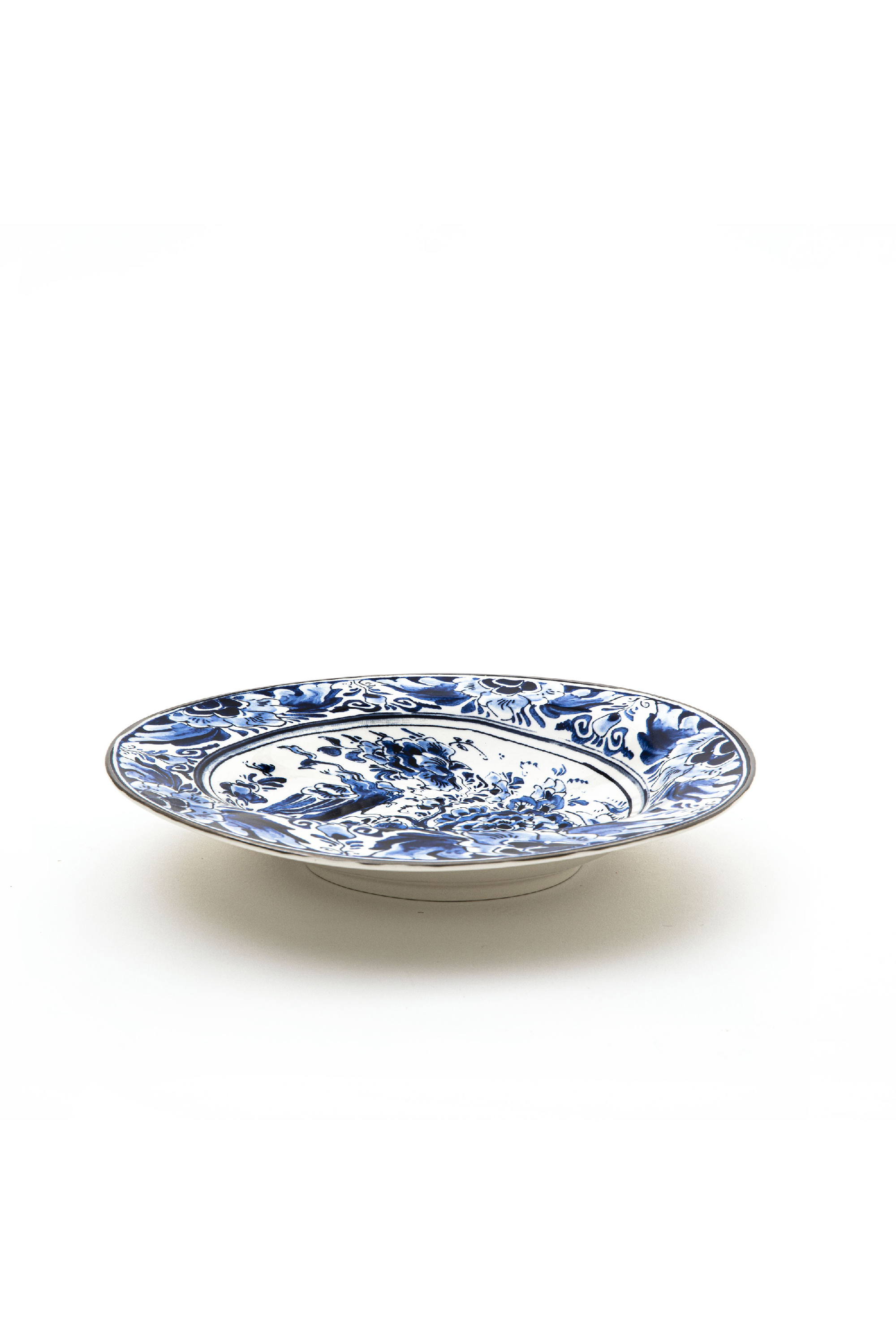 Diesel - 11222 SOUP PLATE IN PORCELAIN "CLASSIC O, Unisex's Pocelain soupe plate in White/Blue - 3