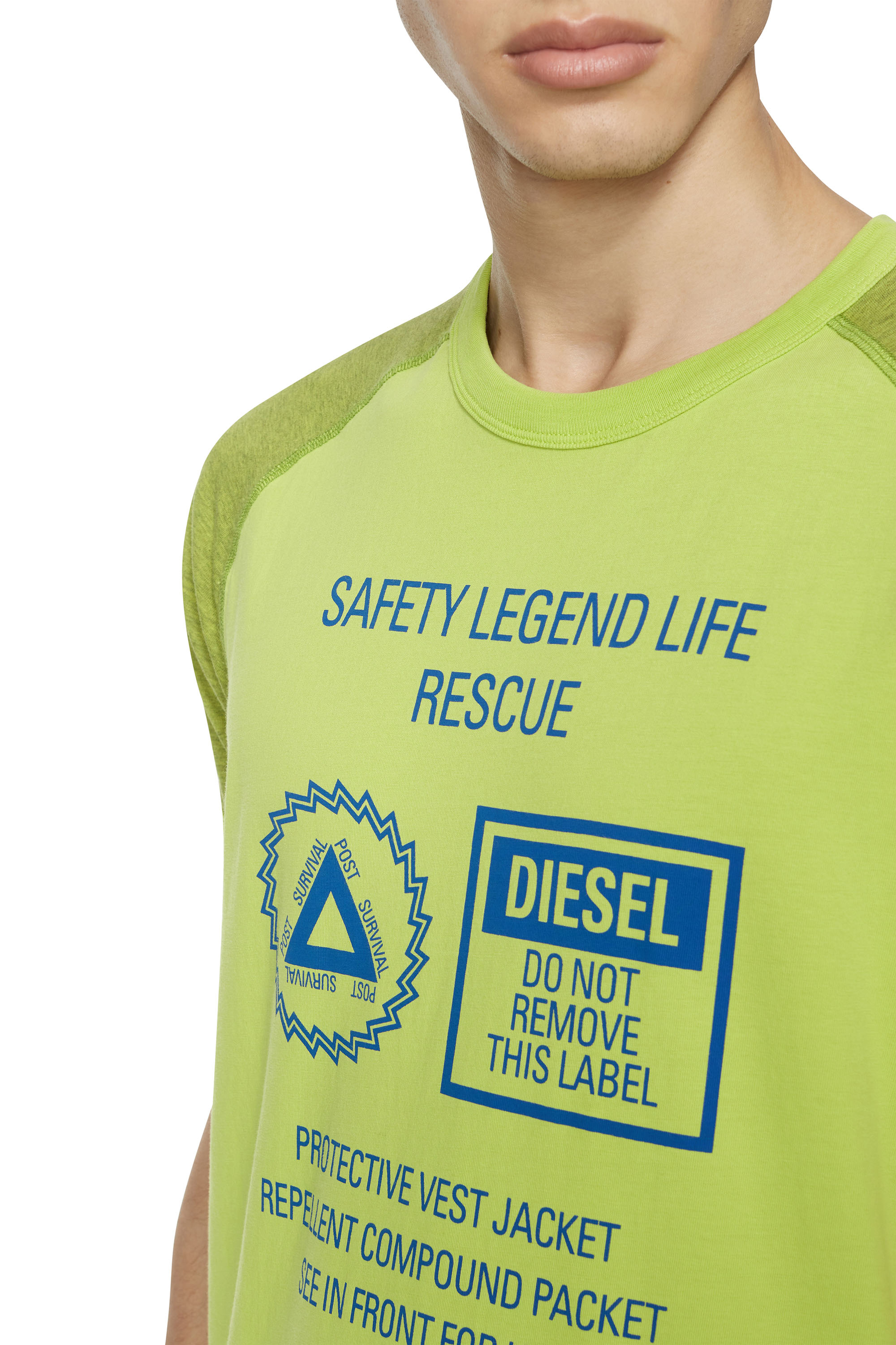 Diesel - T-DIEGLAN, Green Fluo - Image 3