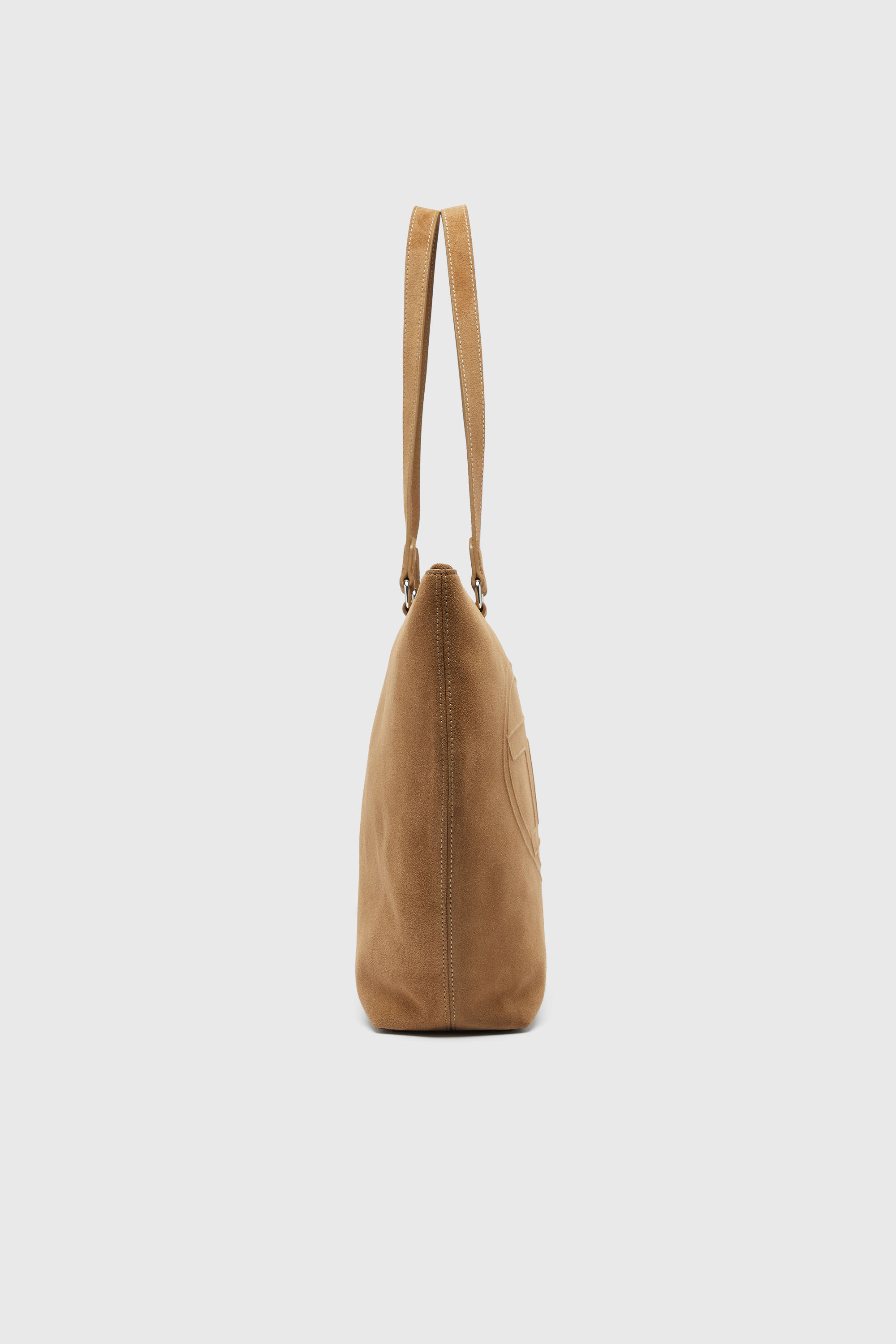 Diesel - 1DR DOME TOTE E/W, Unisex's 1DR Dome-Suede tote with Oval D Logo in Camel - 5