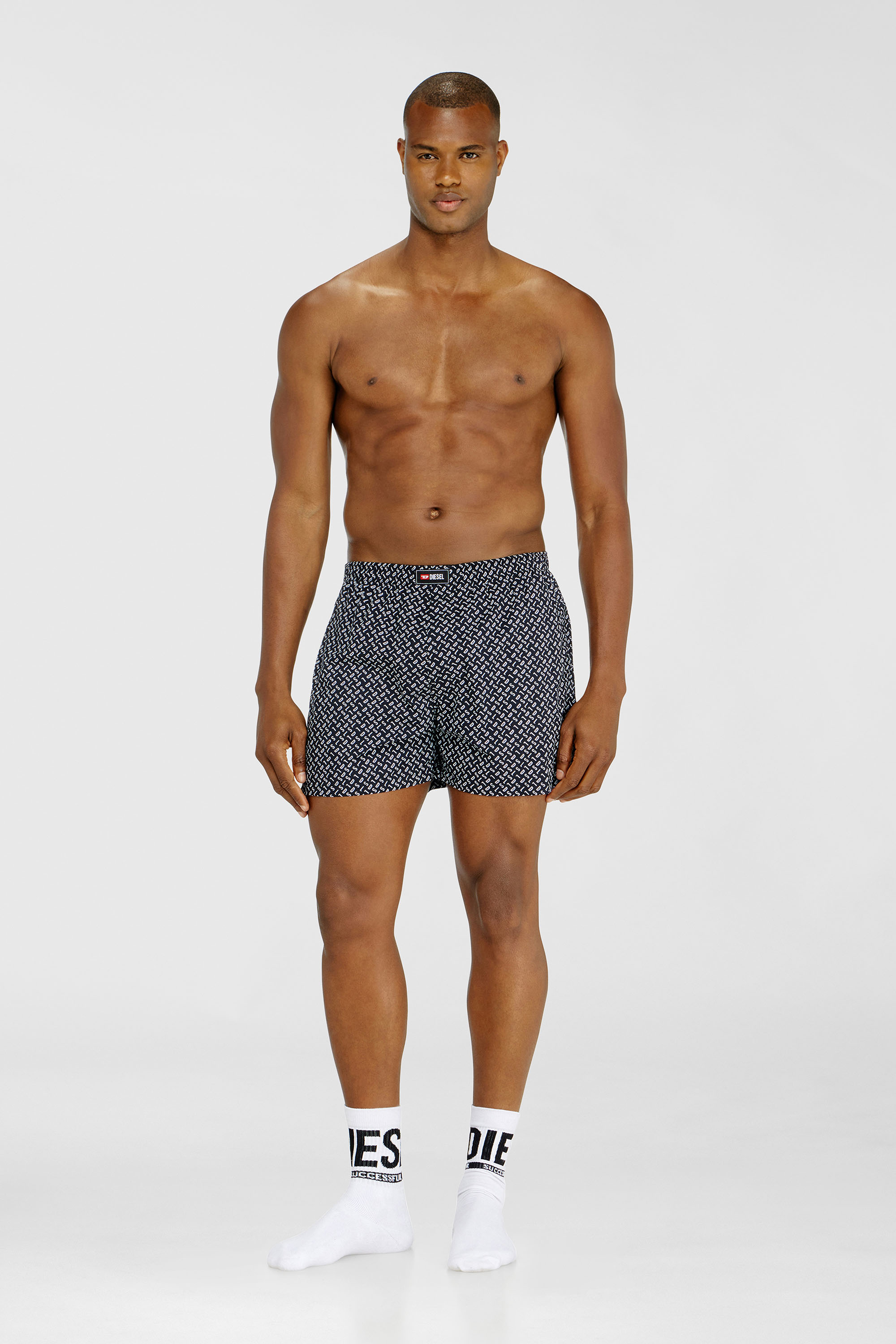 3-pack cotton boxers solid and all-over DSL print