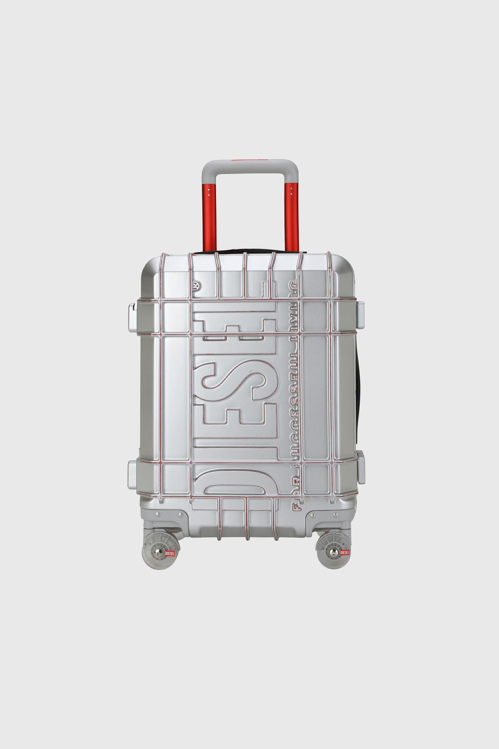 Diesel - DIESEL PC STRONG IMAGE TROLLEY- DSL003, Unisex's Rugged suitcase size S in Silver - 2