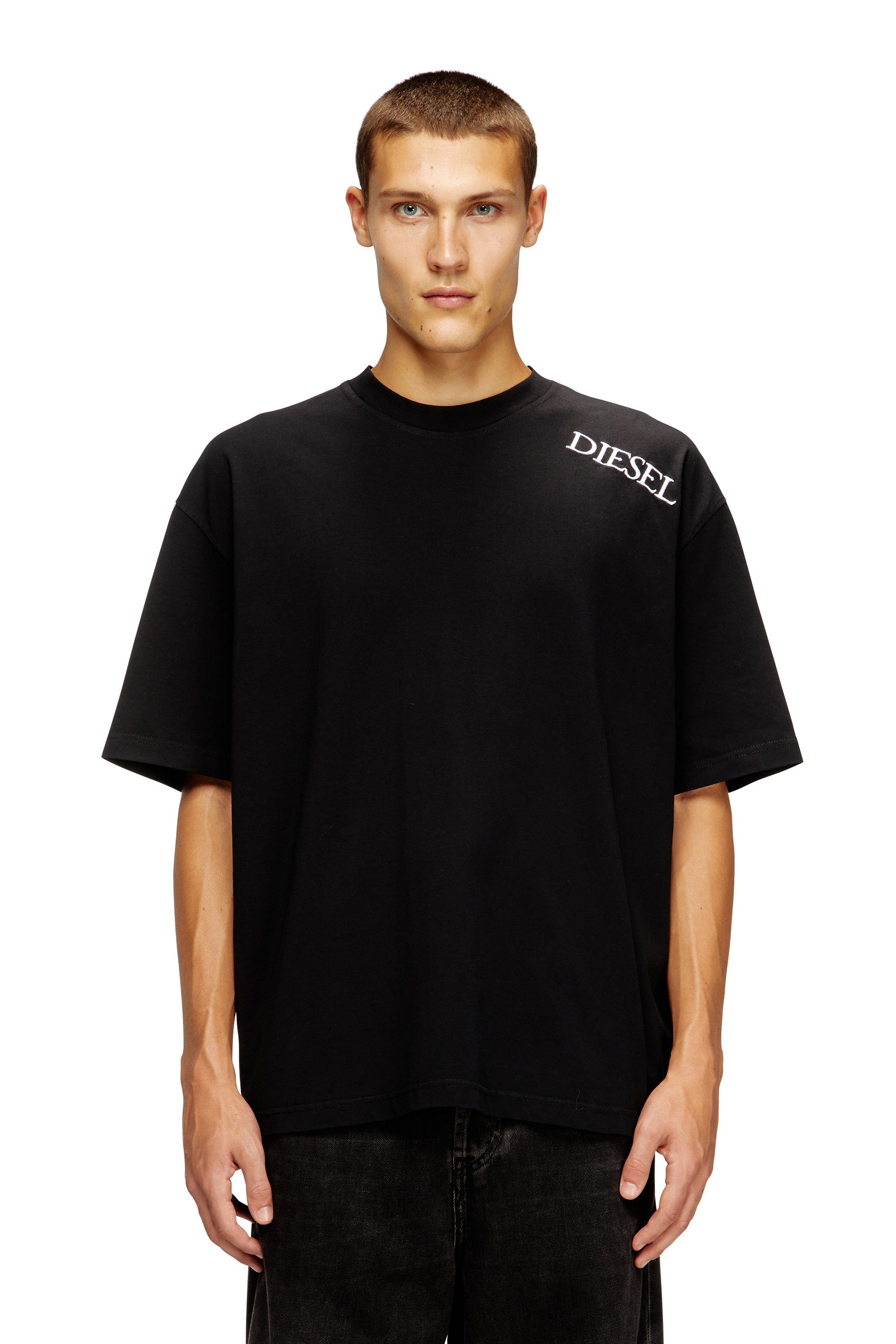 T-BOGGY-T5, Black Diesel - T-BOGGY-T5, Man's Loose fit t-shirt with graphic print and logo in Black - 3