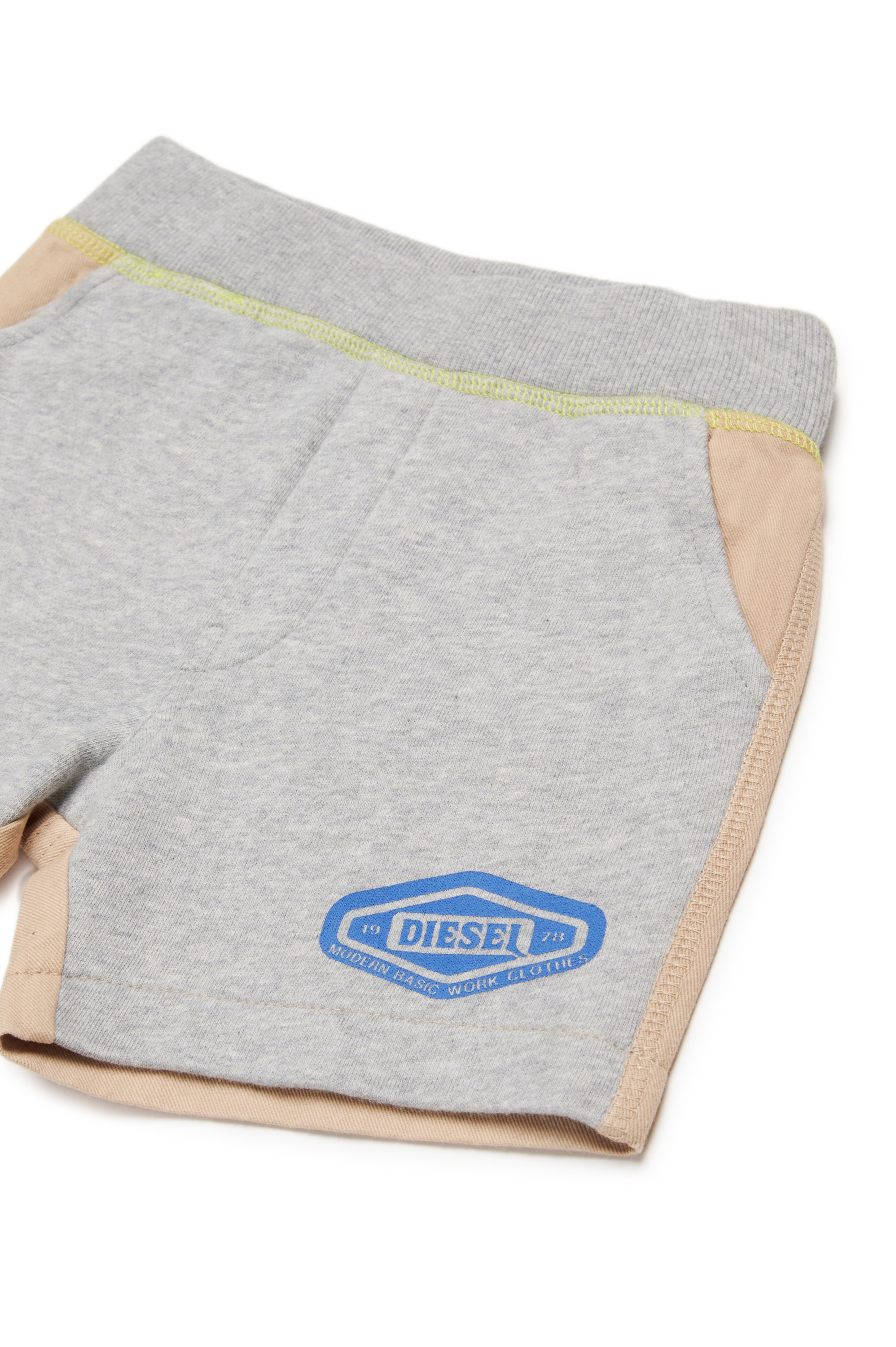 Diesel - POLFIB, Man's Shorts in jersey and gabardine in Grey - 3